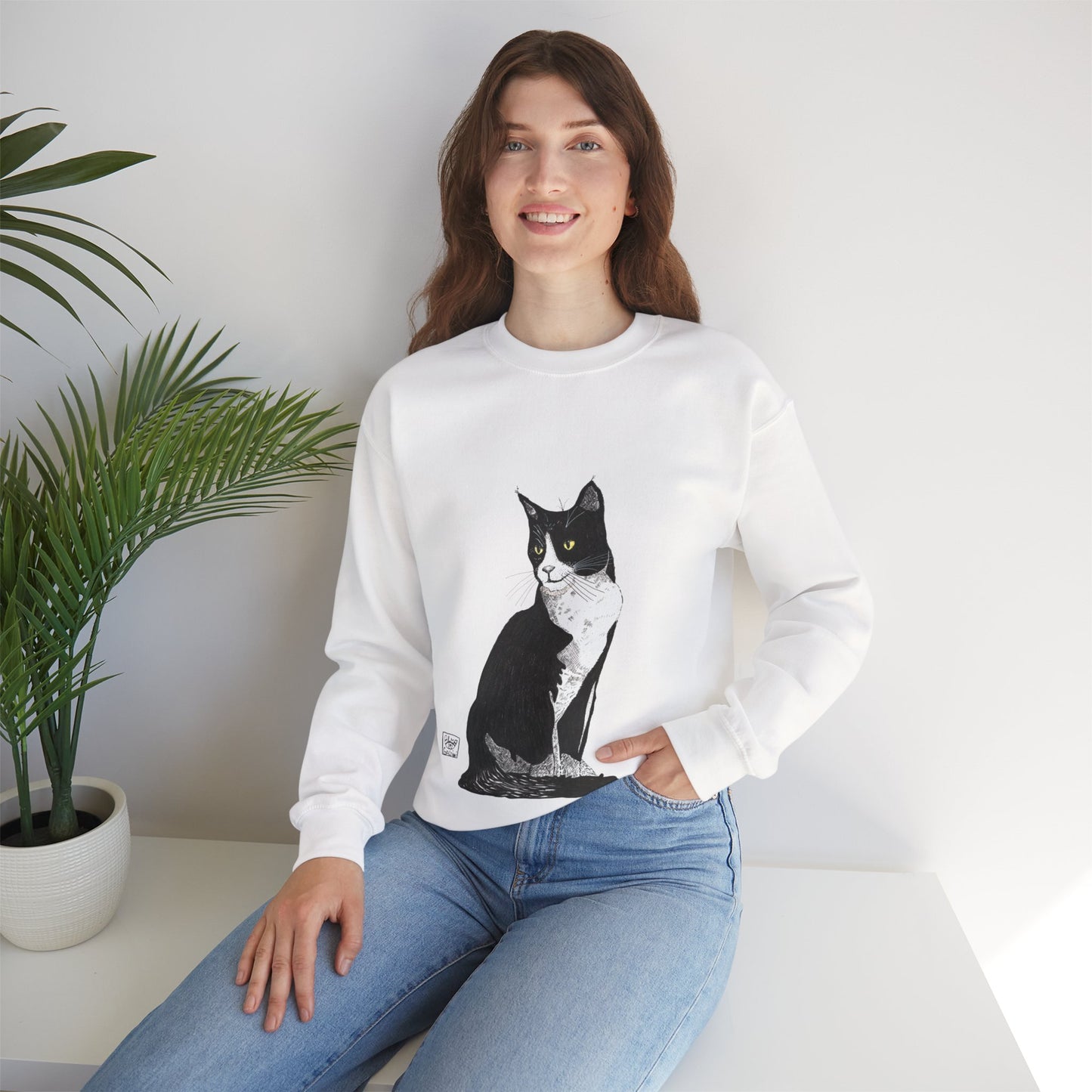 Cat Lover's Crewneck Sweatshirt - Cozy Unisex Design