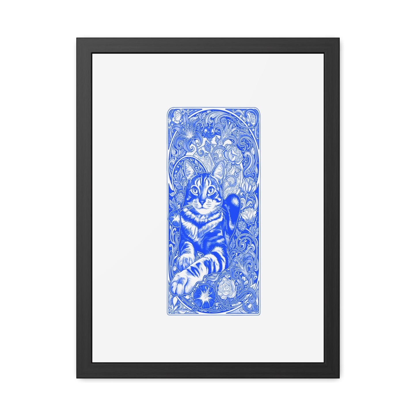 Art Nouveaux Cat Framed Posters