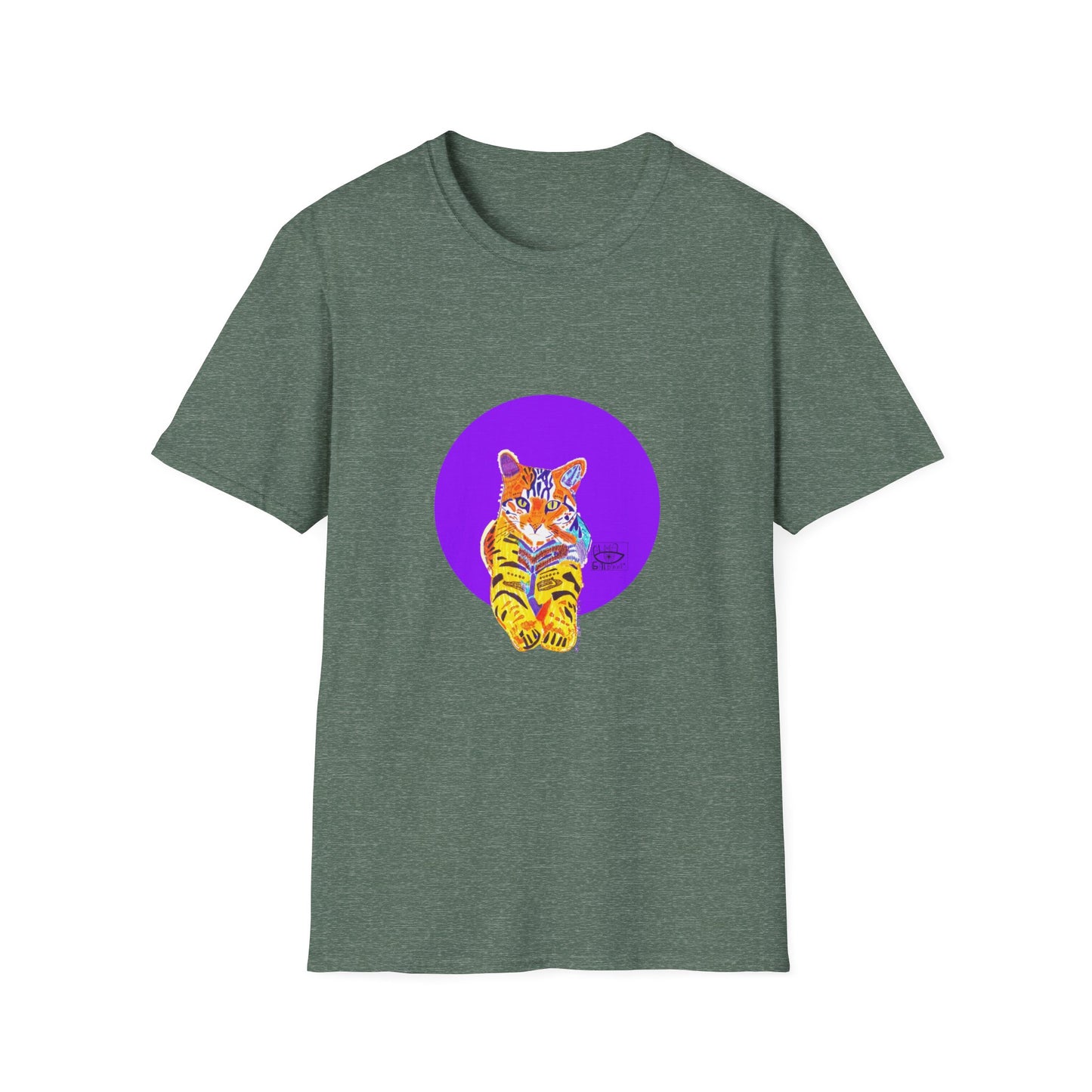 Vibrant Tiger Graphic T-Shirt, Colorful Art Tee for Animal Lovers, Unique Gift for Birthdays and Special Occasions, Unisex Softstyle Tee