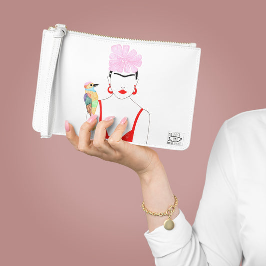 Frida Kahlo-Inspired Clutch Bag with Colorful Bird Design | Stylish & Versatile Accessory