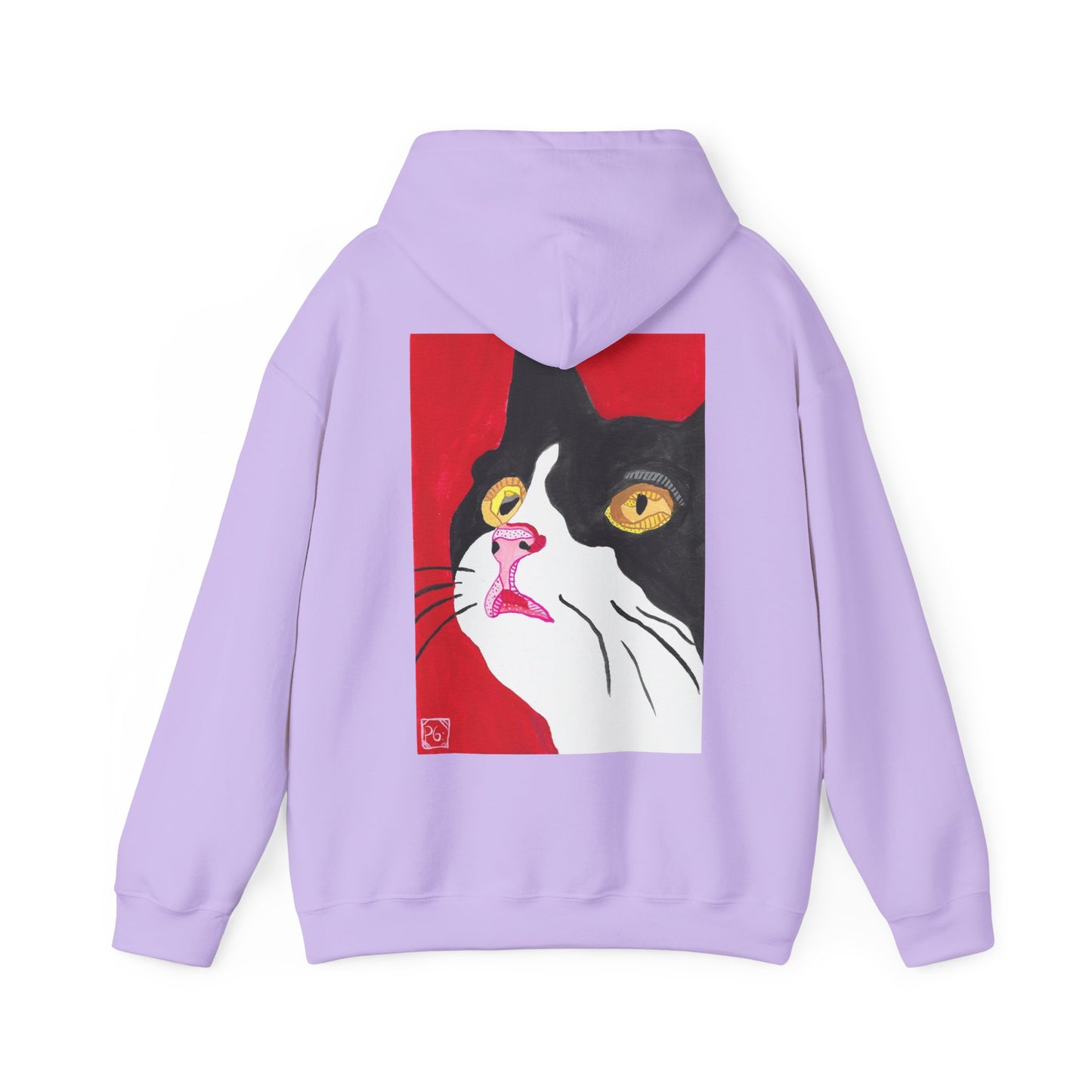 Cat Lover's Unisex Heavy Blend Hoodie - Artistic Cat Design