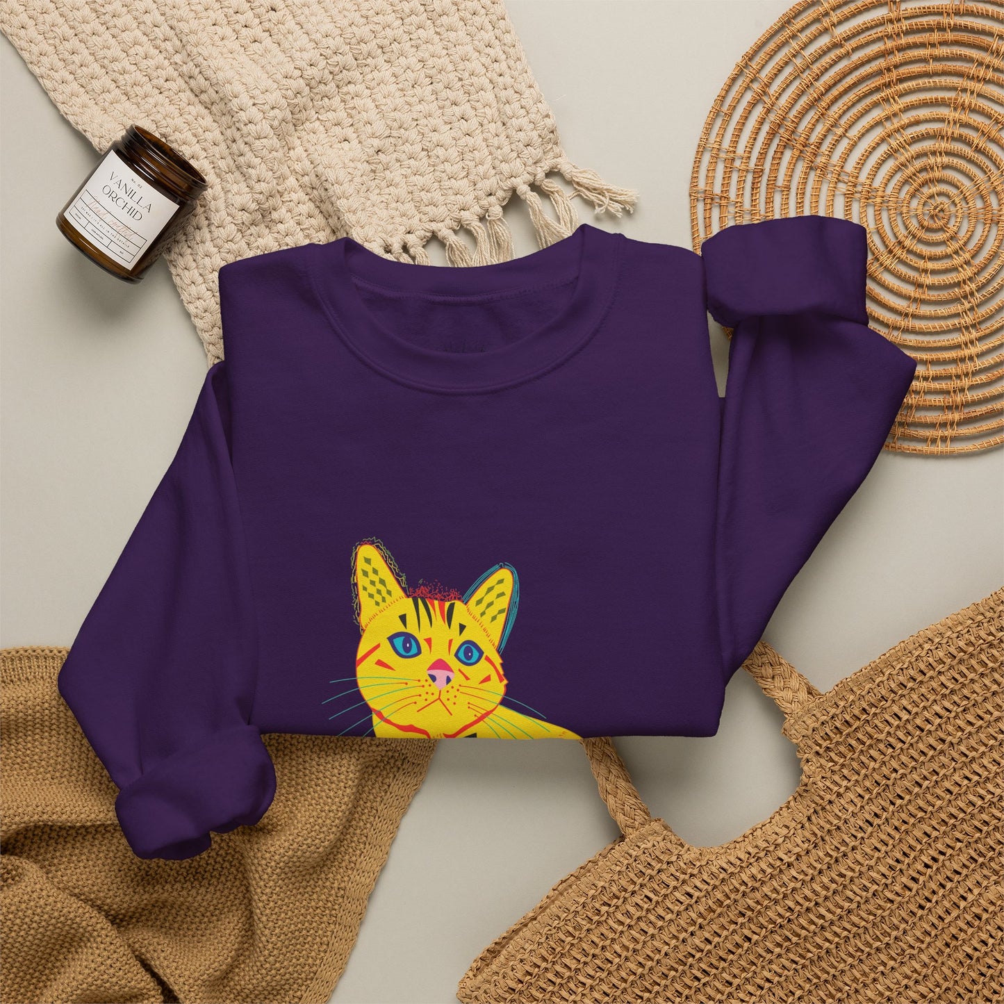 Yellow Cat Unisex Heavy Blend™ Crewneck Sweatshirt