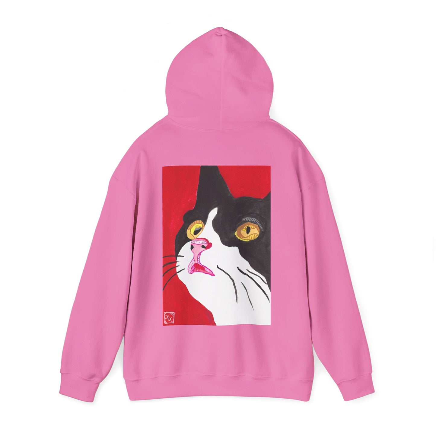 Cat Lover's Unisex Heavy Blend Hoodie - Artistic Cat Design