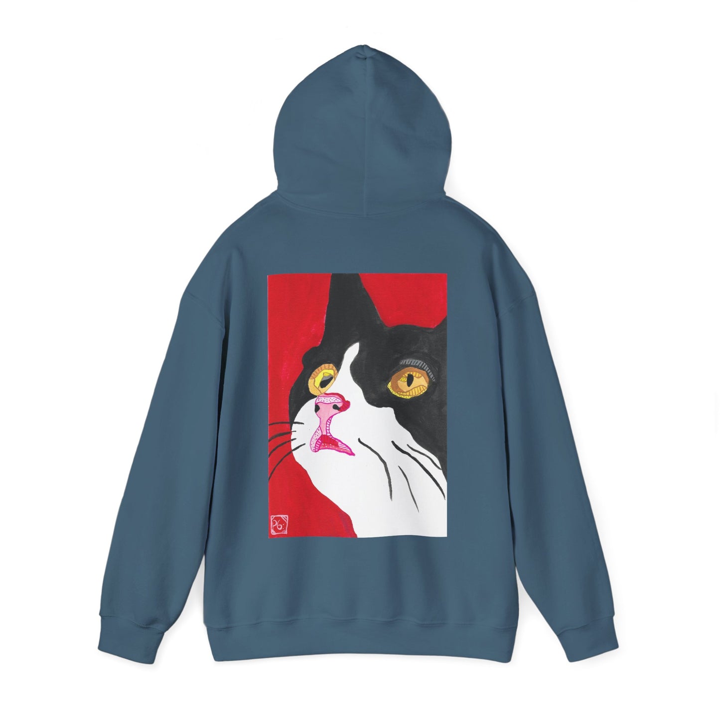Cat Lover's Unisex Heavy Blend Hoodie - Artistic Cat Design