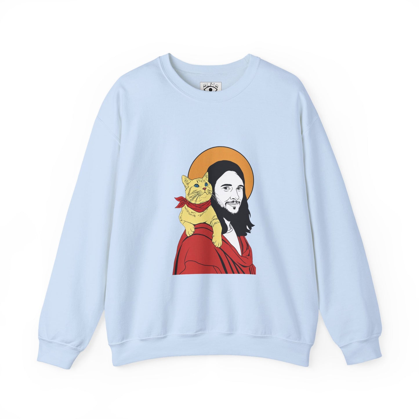 Jesus and cat Unisex Heavy Blend™ Crewneck Sweatshirt