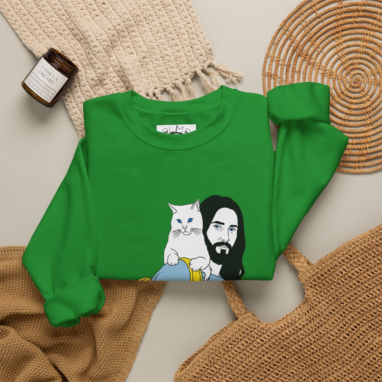 Jeus and cat Unisex Heavy Blend™ Crewneck Sweatshirt