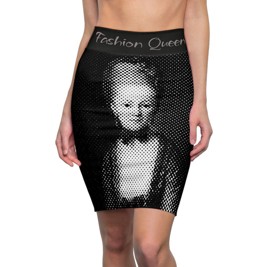 Marie Antoinette Exclusive design Women's Pencil Skirt (AOP)