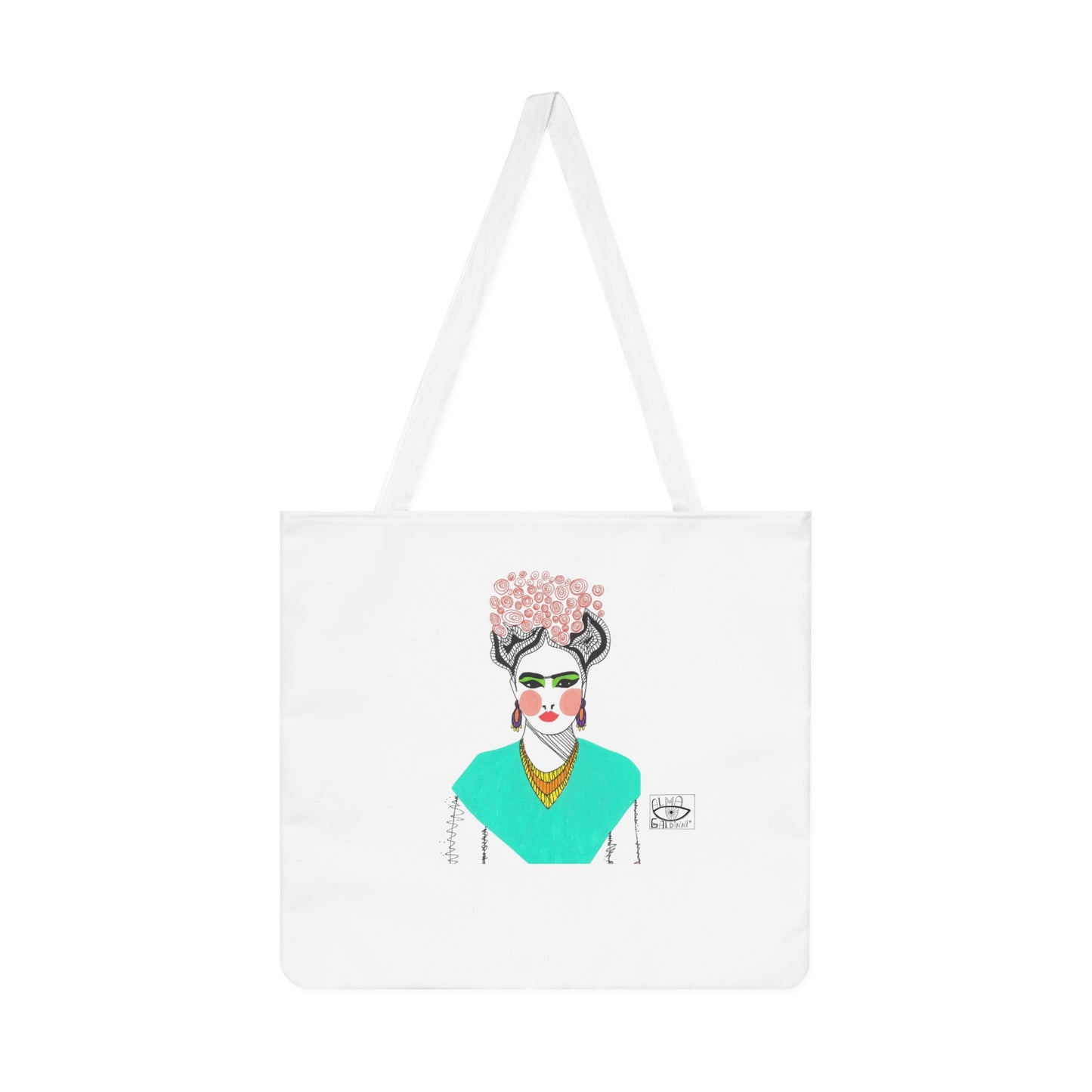Frida Kahlo Shoulder Tote Bag, Artistic Canvas Bag, Eco-Friendly Tote, Inspirational Gift, Unique Woman's Bag