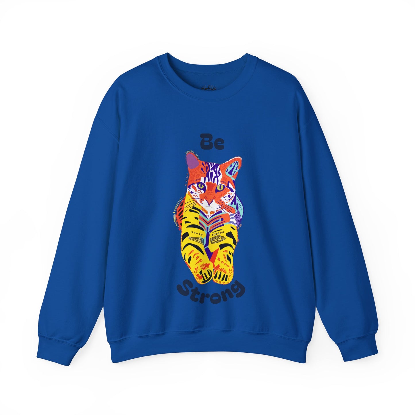 Tiger Cat Be Strong Unisex Heavy Blend™ Crewneck Sweatshirt
