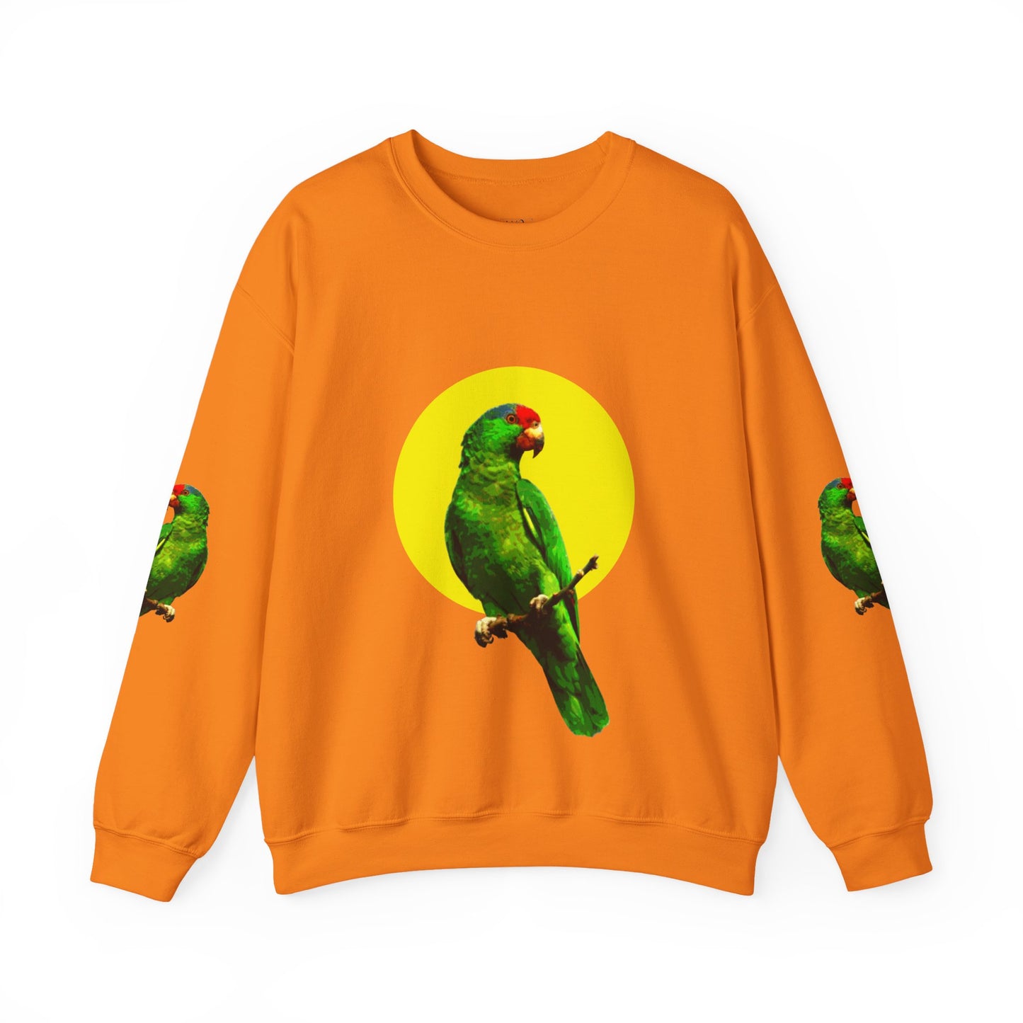 Vibrant Parrot Sweatshirt, Colorful Bird Apparel, Nature Lover Gift, Animal Print Crewneck, Casual Wear, Eco-Friendly Fashion