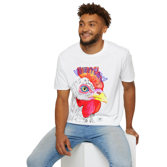 Wanted Chicken Unisex Softstyle T-Shirt - Funny Farm Animal Tee