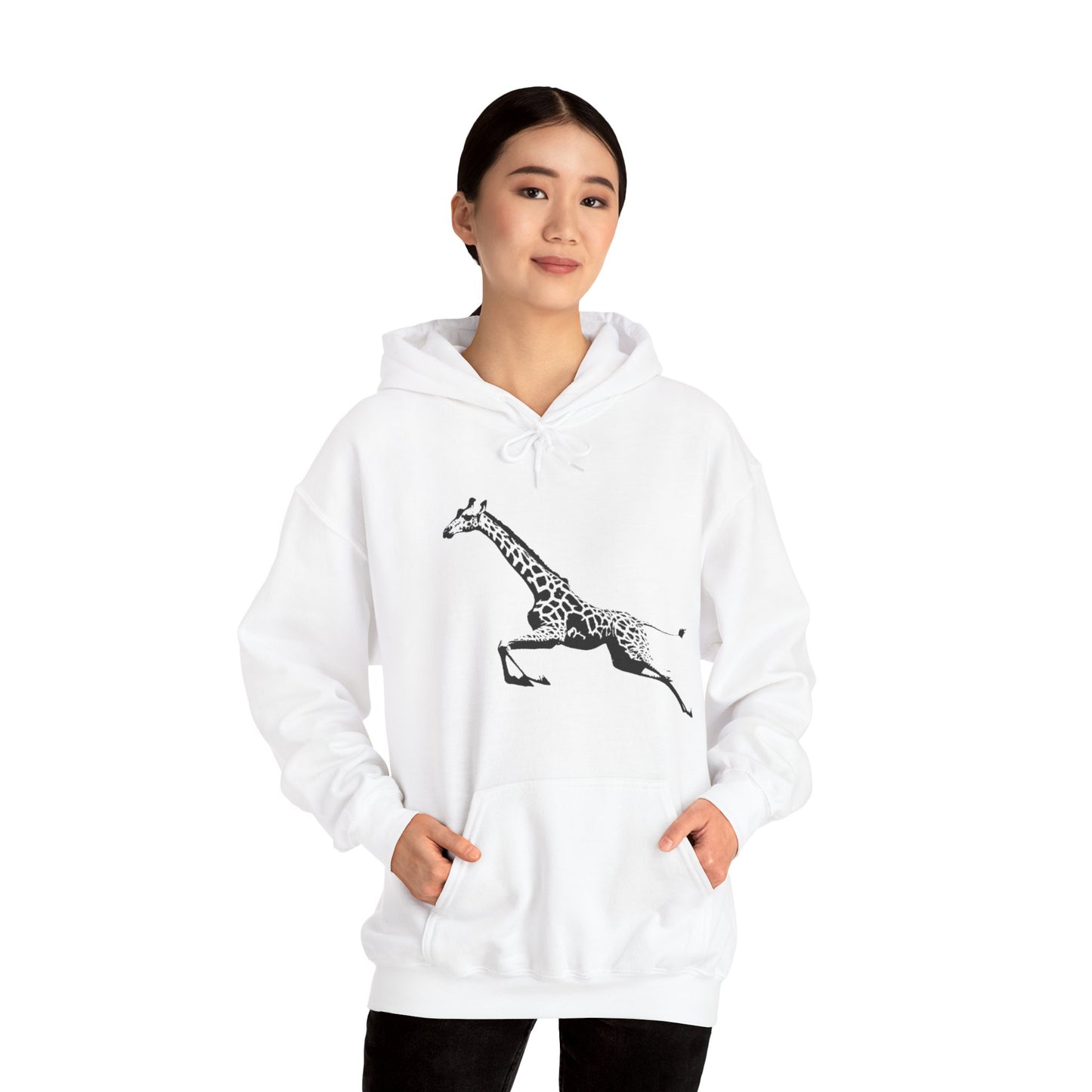 Giraffe Print Hoodie - Cozy Gift for Animal Lovers, Unisex Sweatshirt, Wildlife Fashion, Nature Gift, Unique Apparel