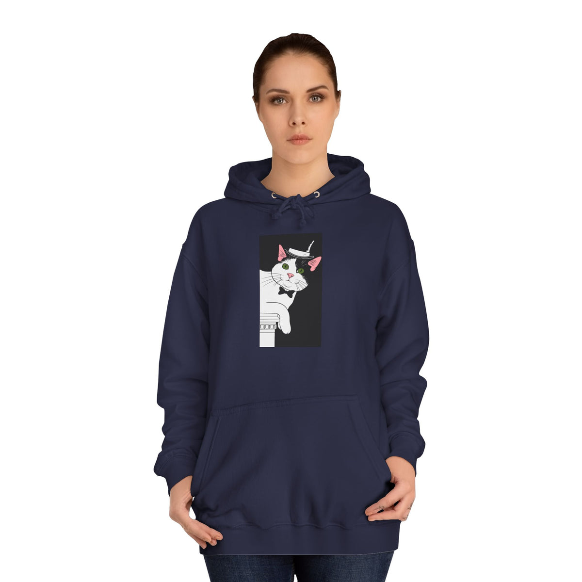 Mister Cat Unisex College Hoodie