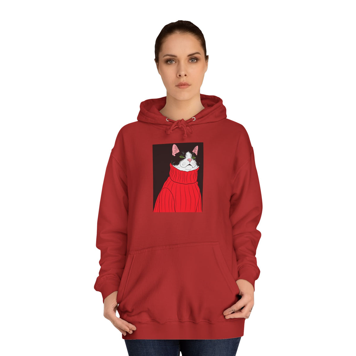 Lazy cat Unisex College Hoodie