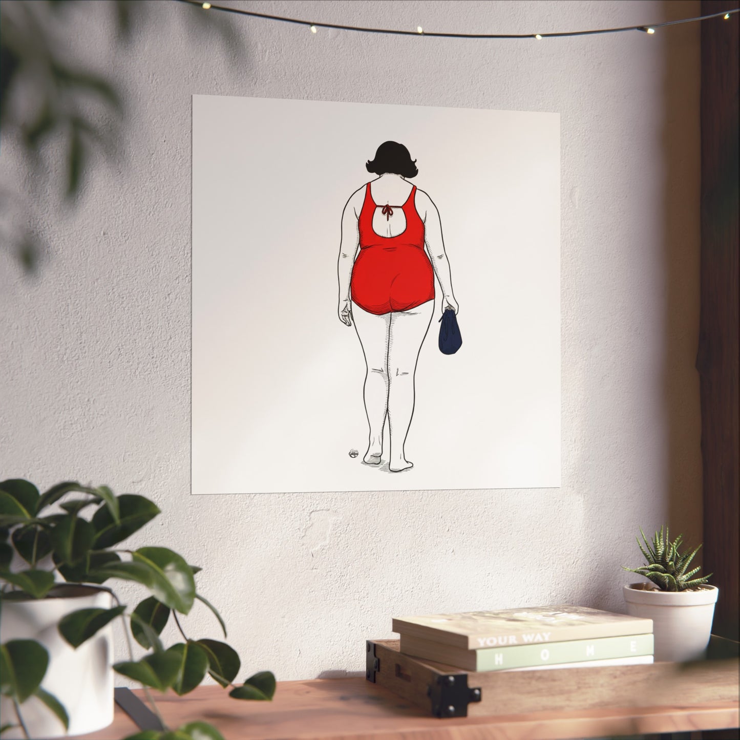 Elegant Swimmer lady Fine Art Posters