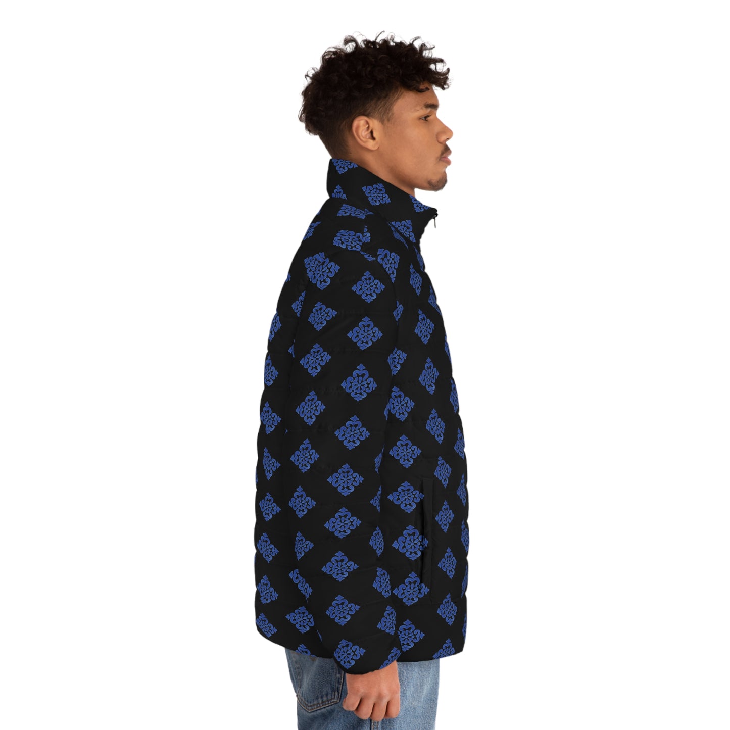 Tiger Men's Puffer Jacket (AOP)