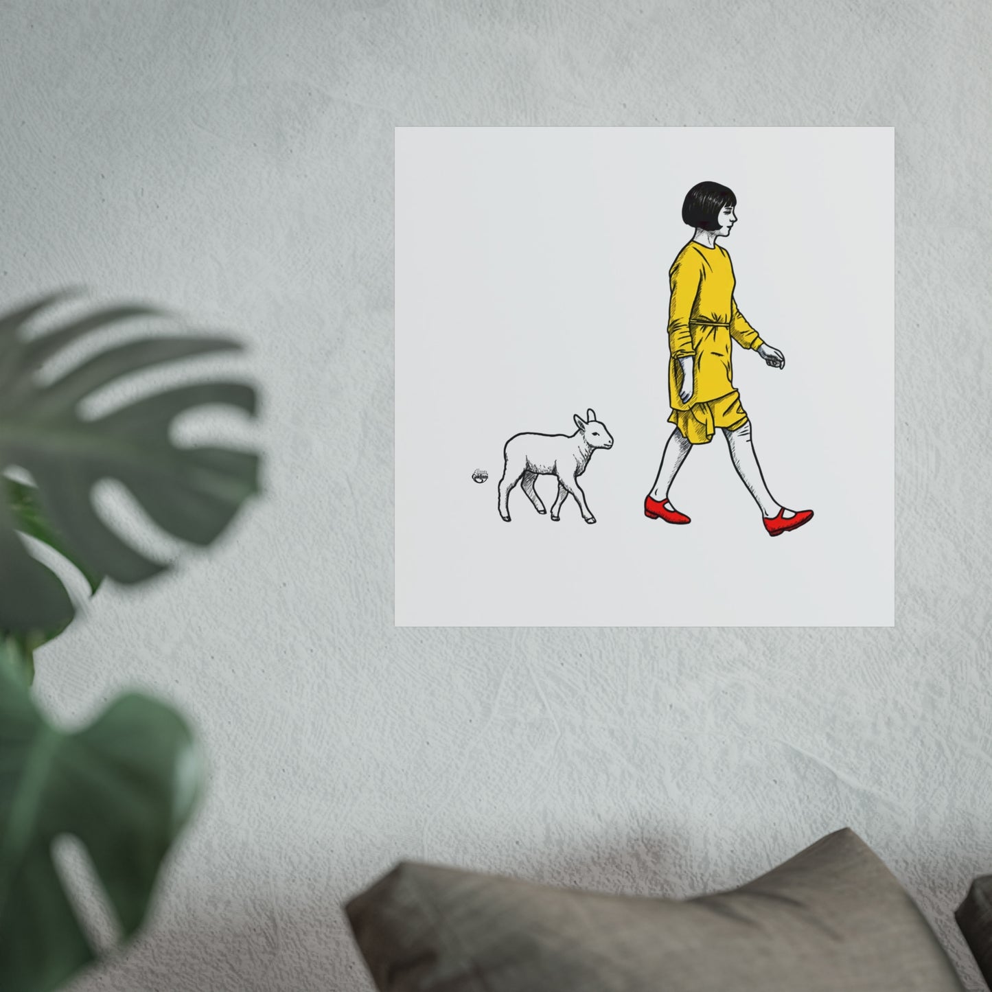 Violet and the lamb Fine Art Posters