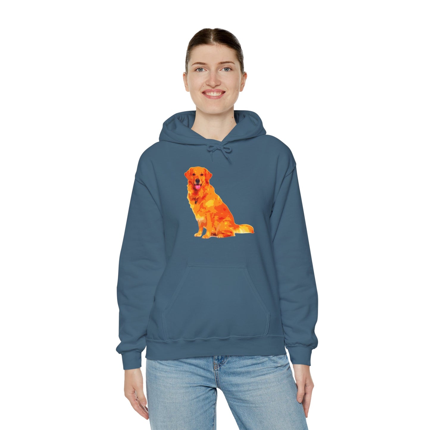 Vibrant Golden Retriever Hoodie, Pet Lover Gift, Cozy Sweatshirt, Animal Art Apparel, Dog Mom Outfit, Christmas Wear, Cute Canine Fashion