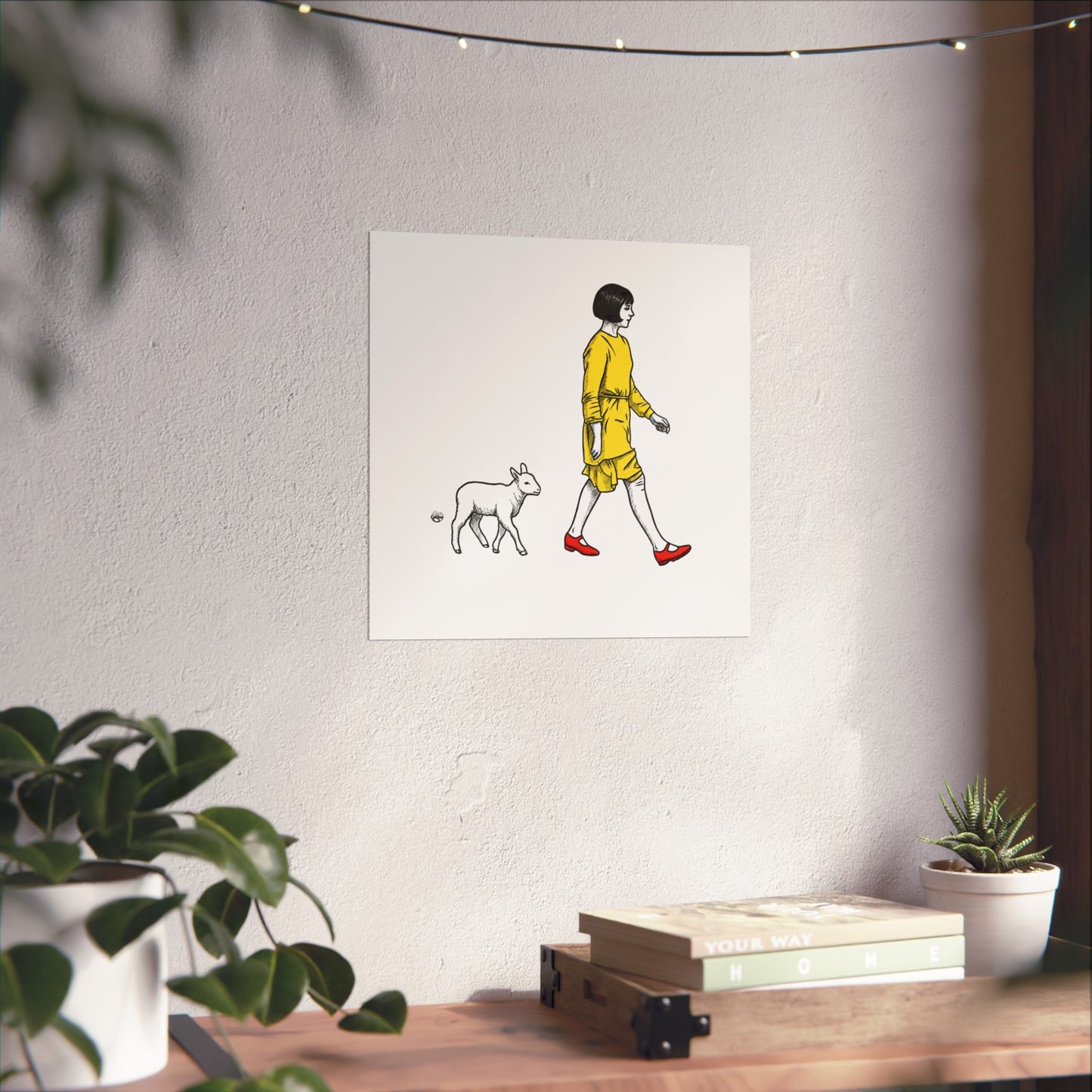 Violet and the lamb Fine Art Posters