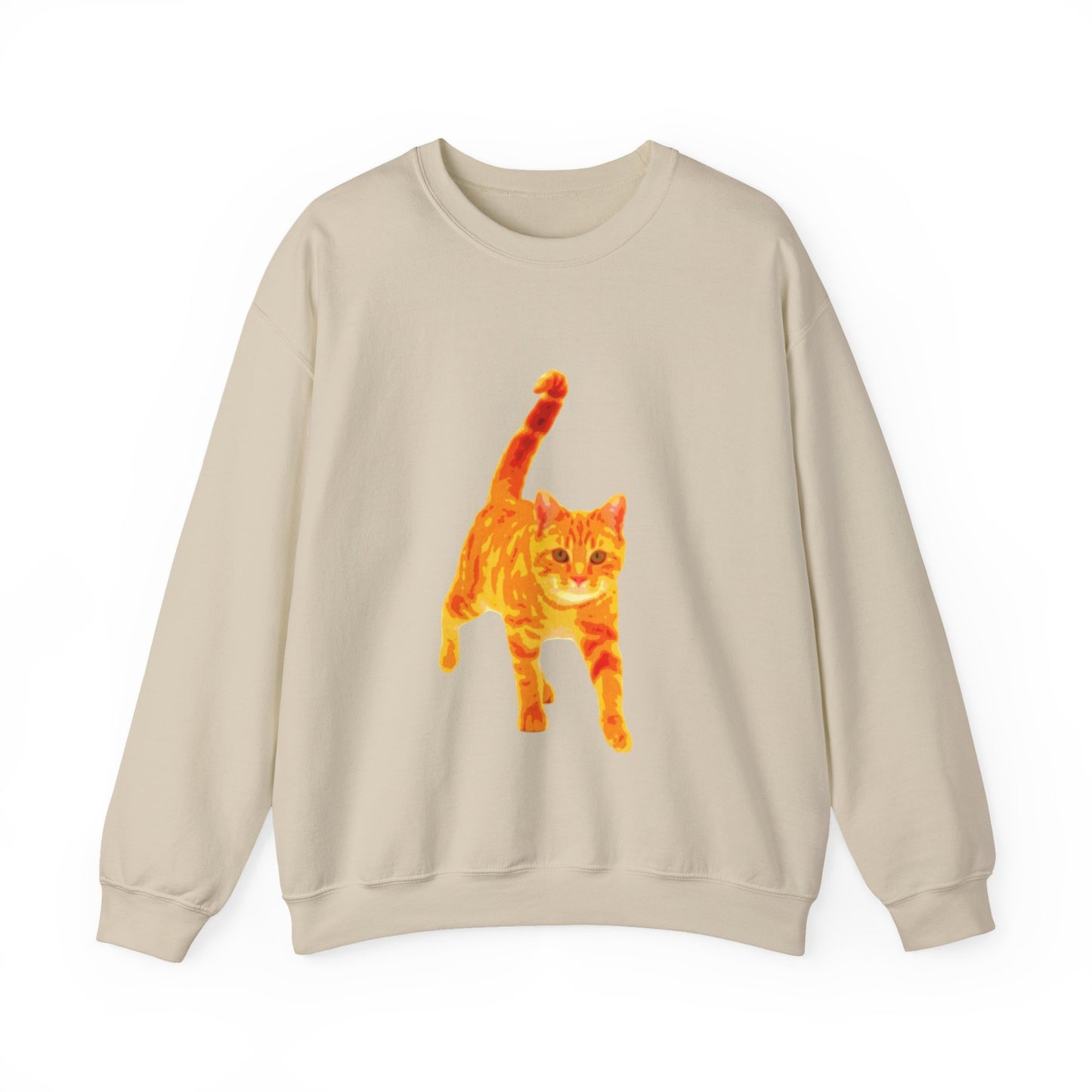 Cat Lover's Cozy Crewneck Sweatshirt - Perfect Gift for Pet Owners, Animal Lovers, Casual Wear, Birthdays, Cat-Themed Apparel