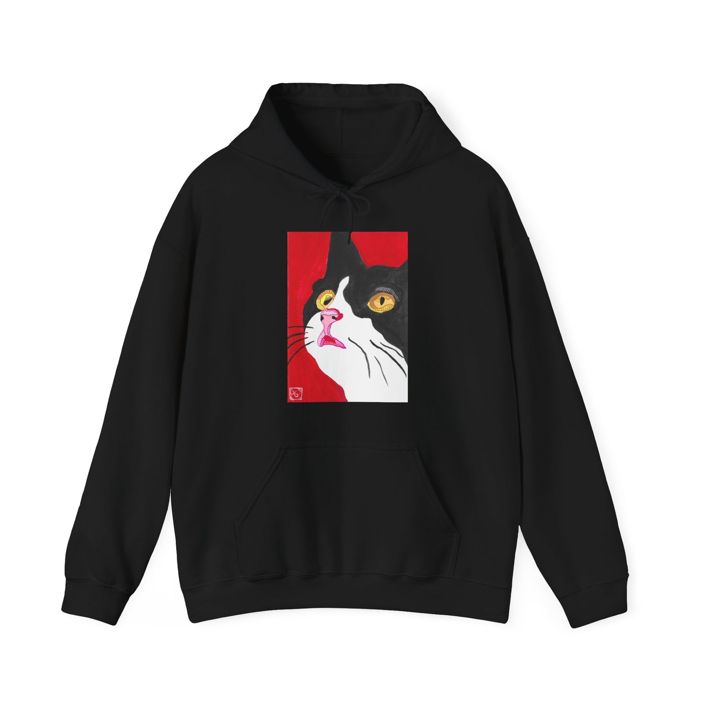 Cat Lover's Unisex Heavy Blend Hoodie - Artistic Cat Design