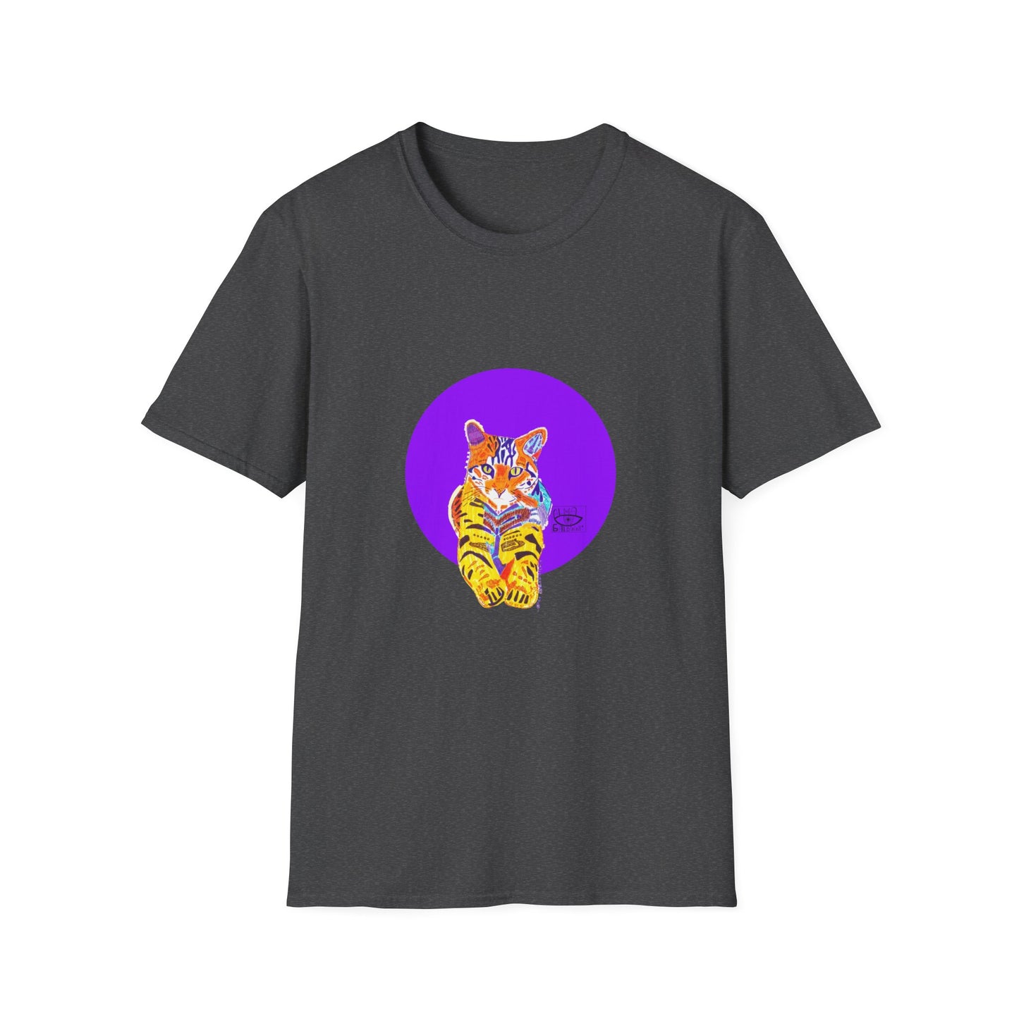 Vibrant Tiger Graphic T-Shirt, Colorful Art Tee for Animal Lovers, Unique Gift for Birthdays and Special Occasions, Unisex Softstyle Tee