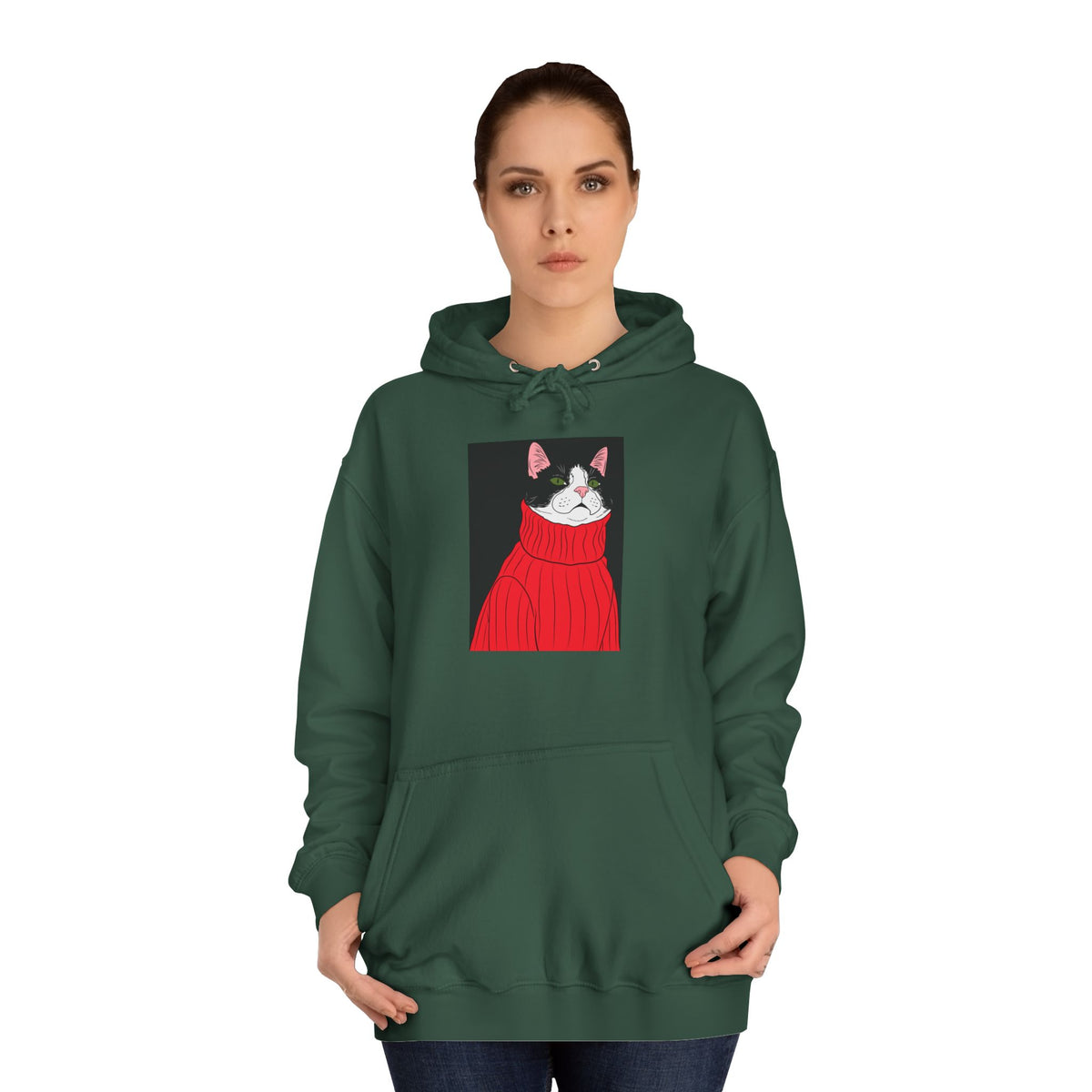 Lazy cat Unisex College Hoodie
