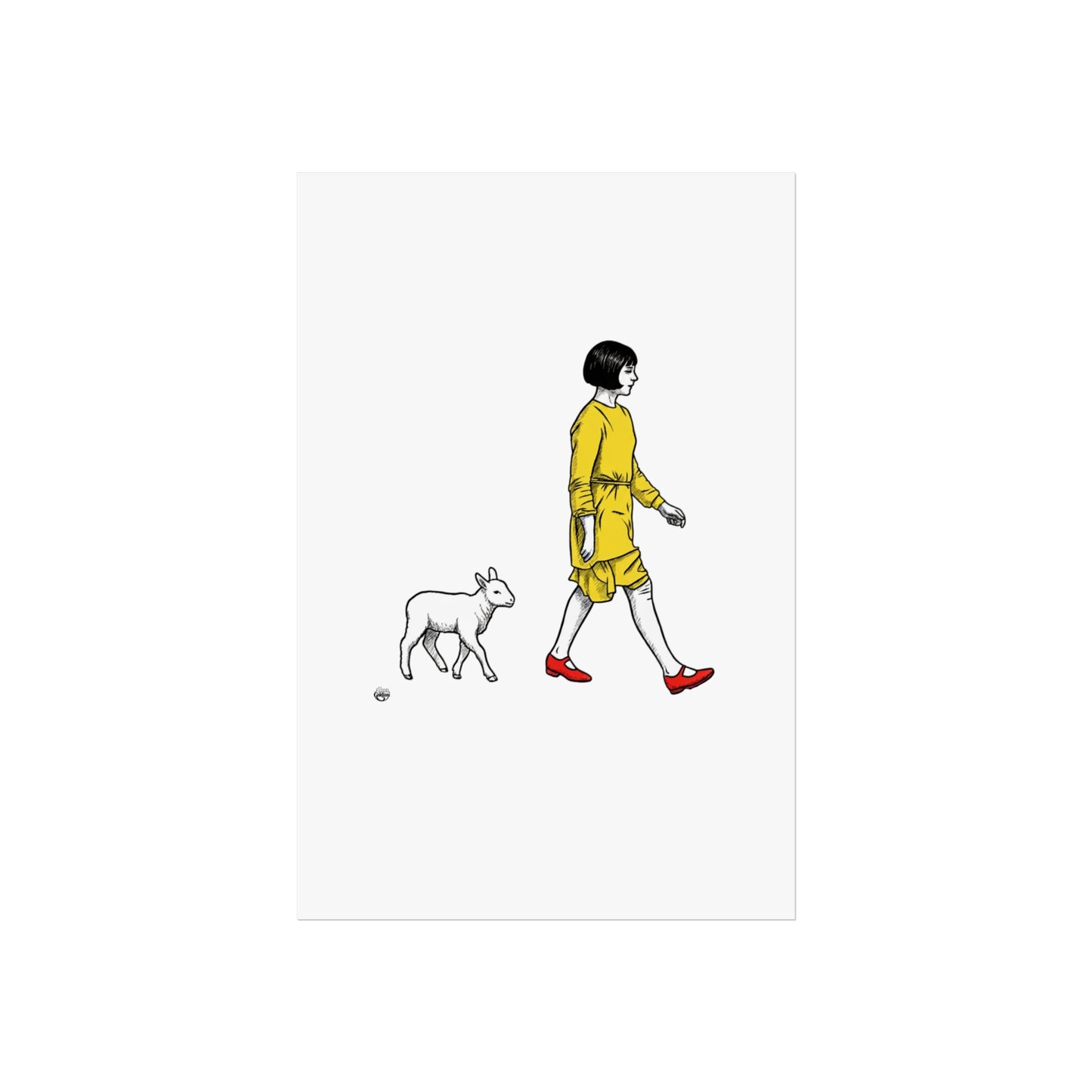 Violet and the lamb Fine Art Posters