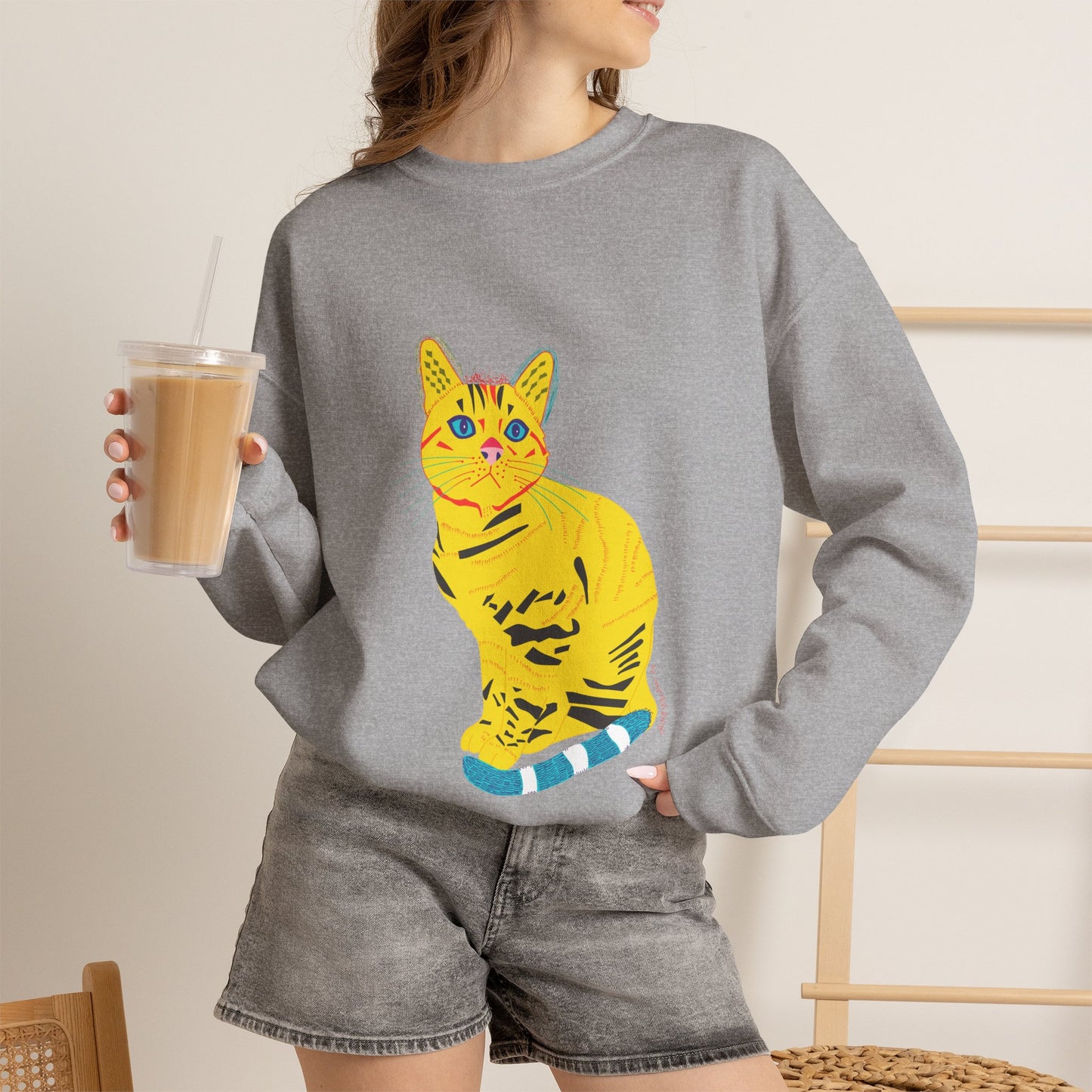 Yellow Cat Unisex Heavy Blend™ Crewneck Sweatshirt