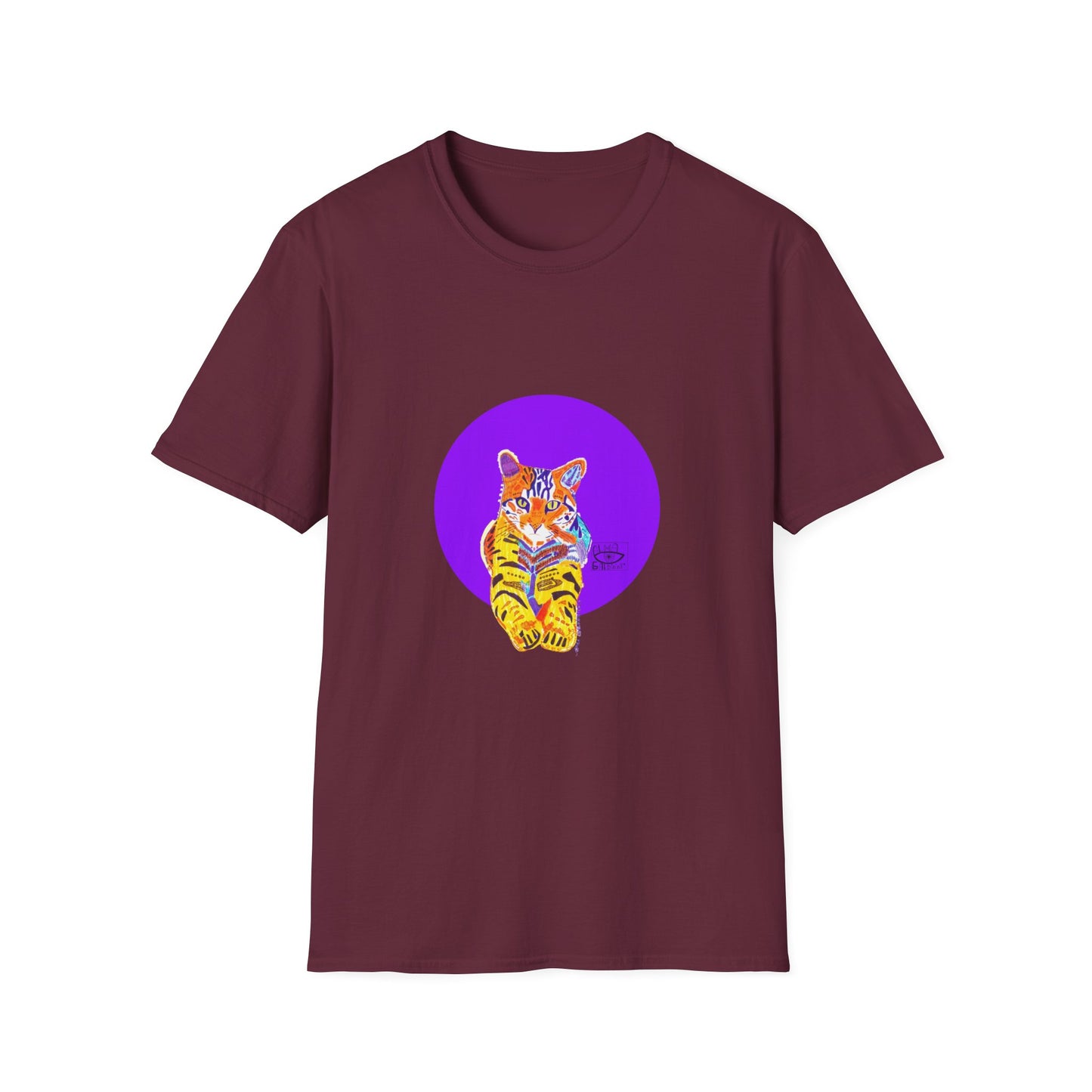 Vibrant Tiger Graphic T-Shirt, Colorful Art Tee for Animal Lovers, Unique Gift for Birthdays and Special Occasions, Unisex Softstyle Tee