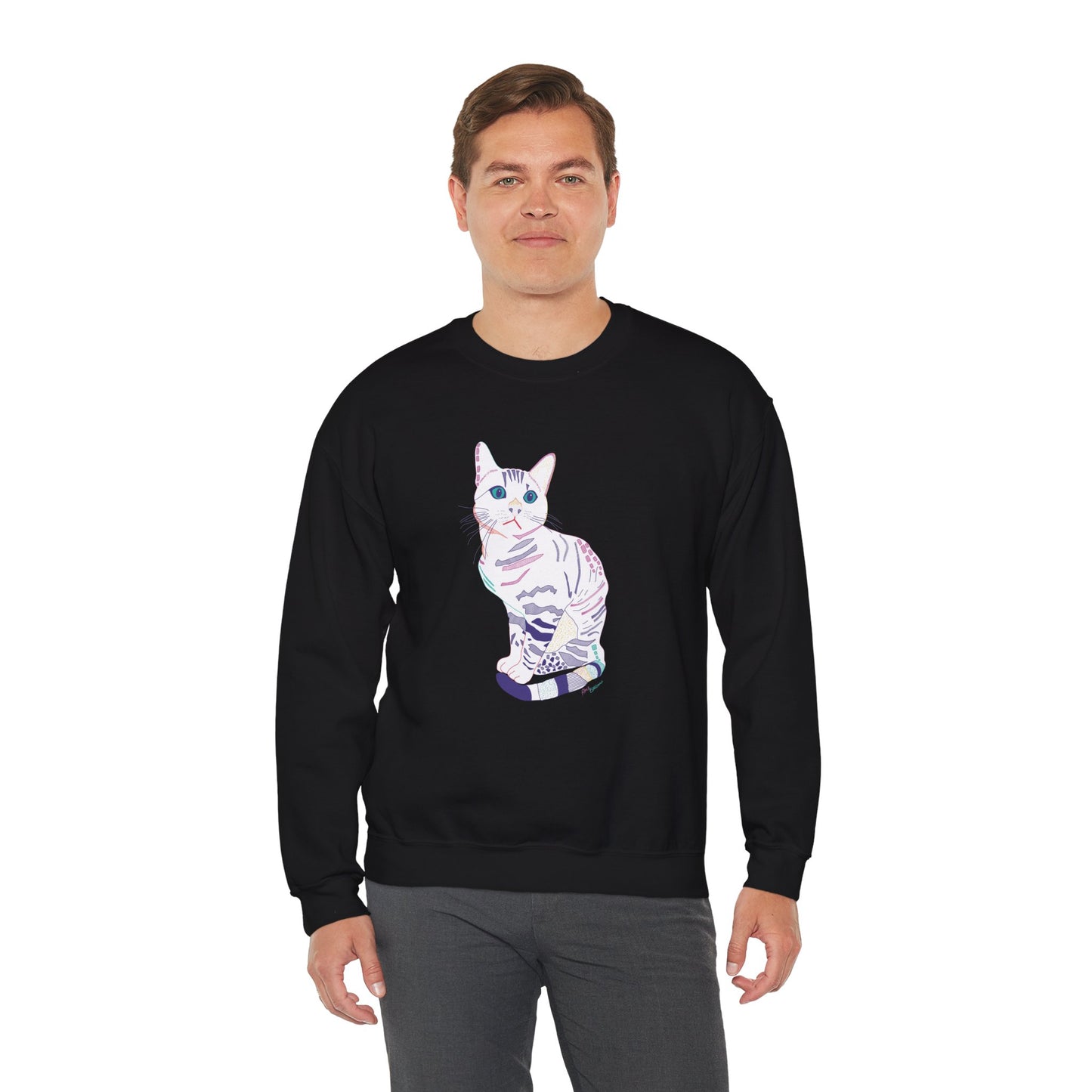 White Cat Unisex Heavy Blend™ Crewneck Sweatshirt