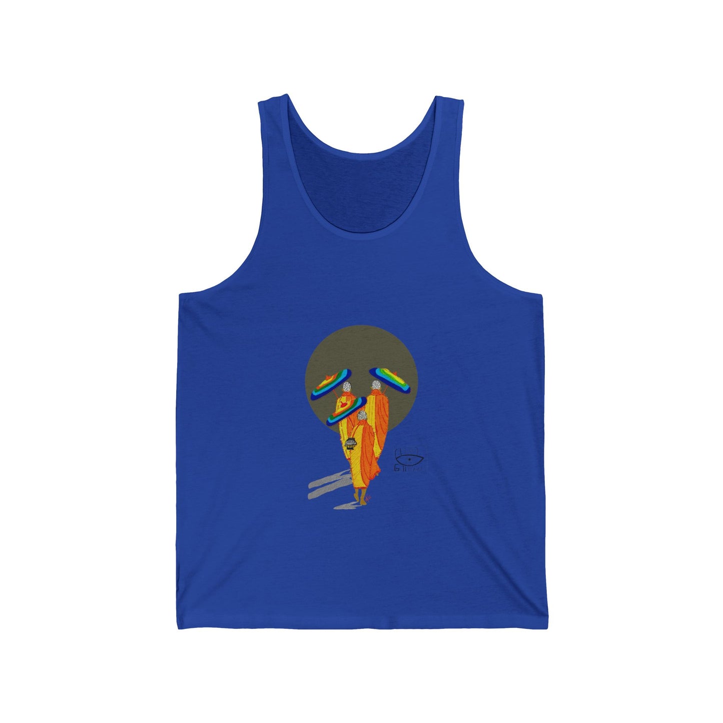 Vibrant Unisex Jersey Tank - Retro Art Tee, Summer Fashion, Beach Wear, Festival Apparel, Casual Outfit