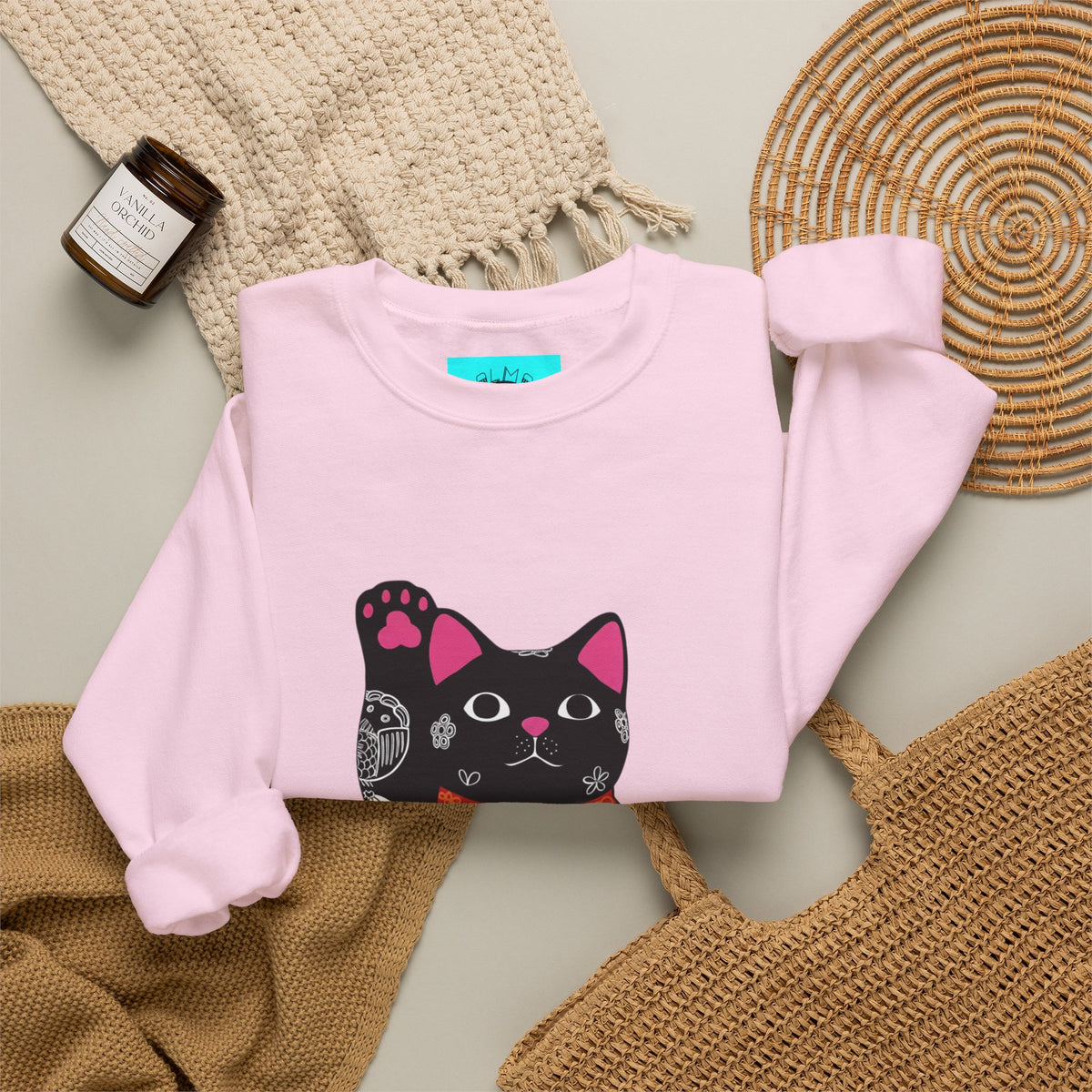 Good luck cat Unisex Heavy Blend™ Crewneck Sweatshirt