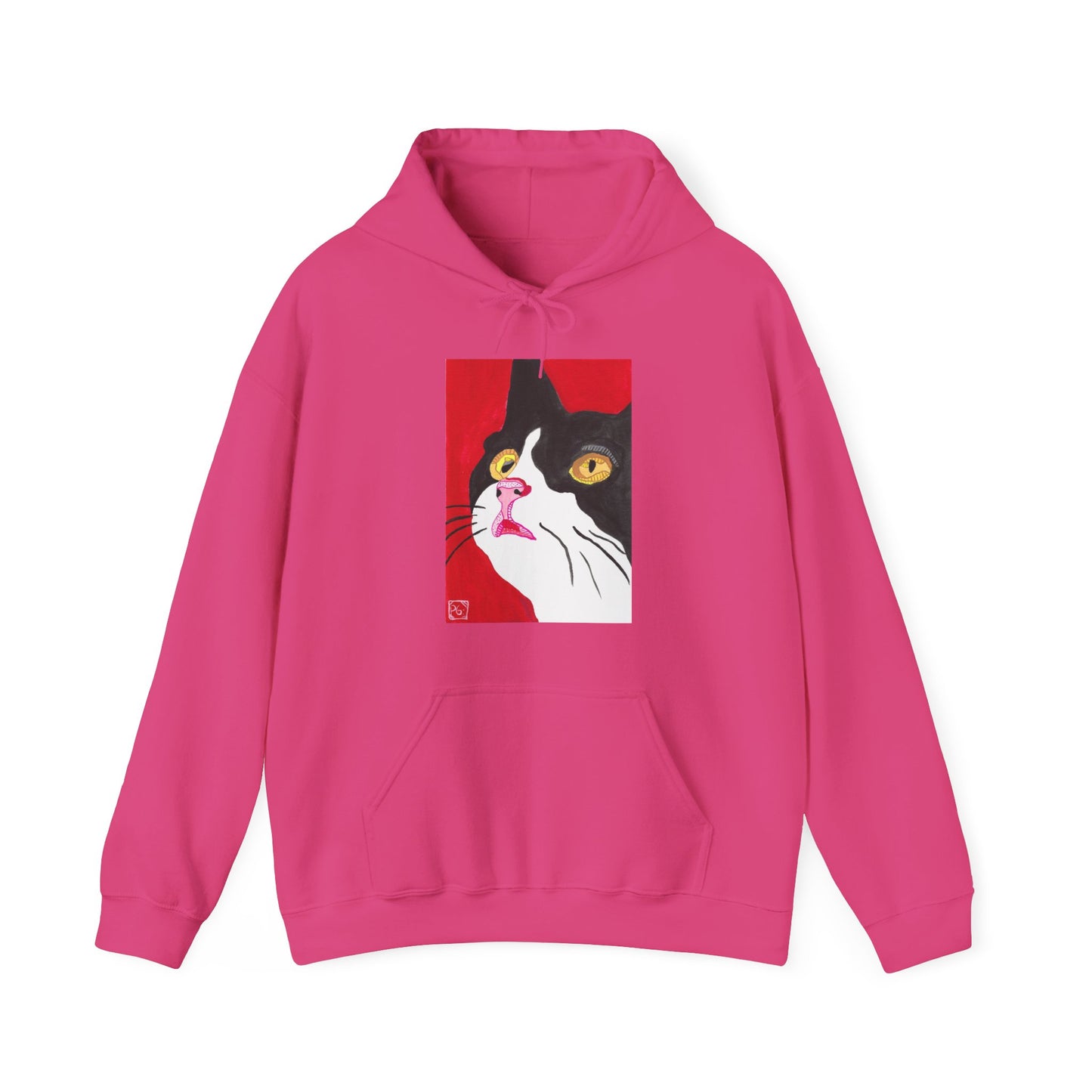 Cat Lover's Unisex Heavy Blend Hoodie - Artistic Cat Design