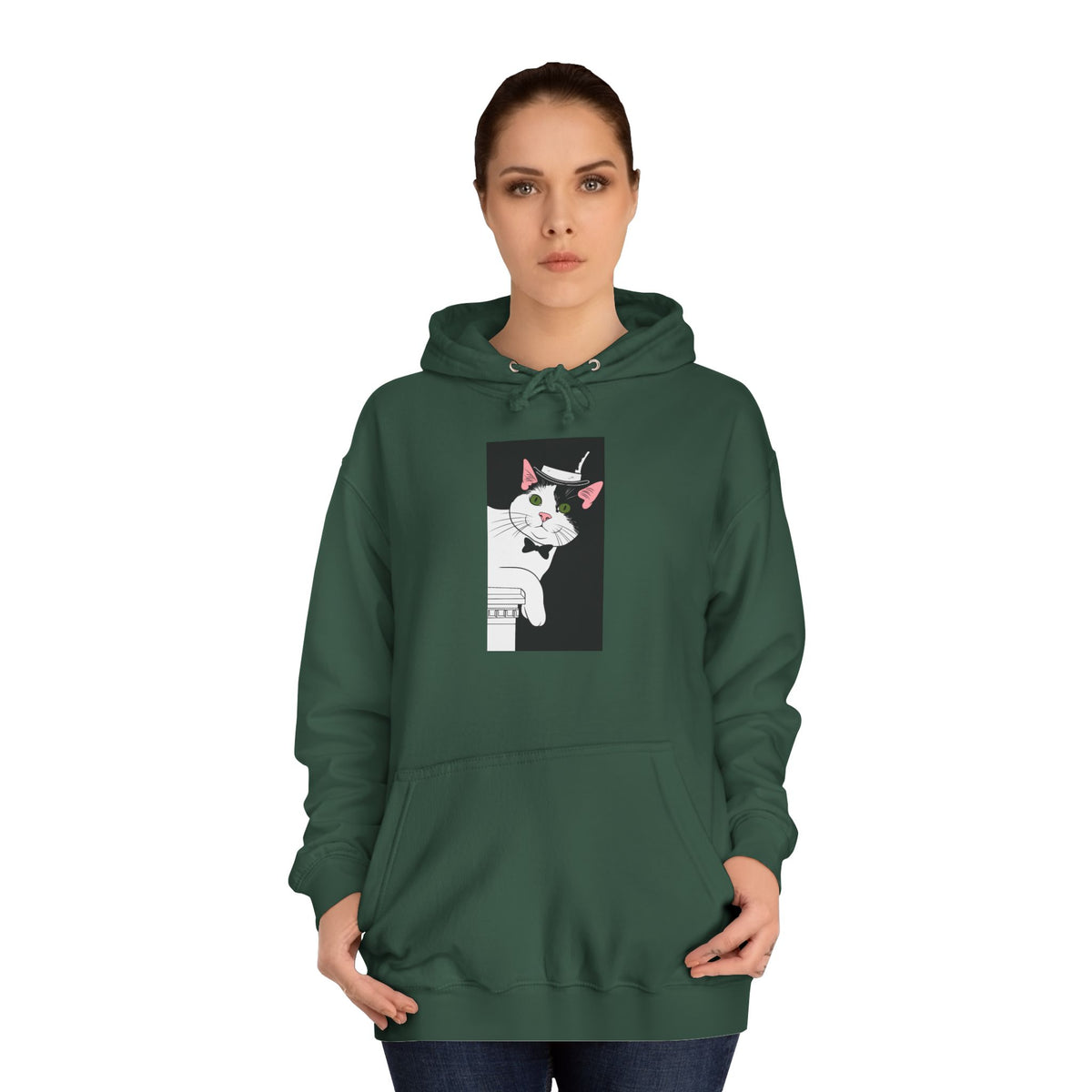 Mister Cat Unisex College Hoodie