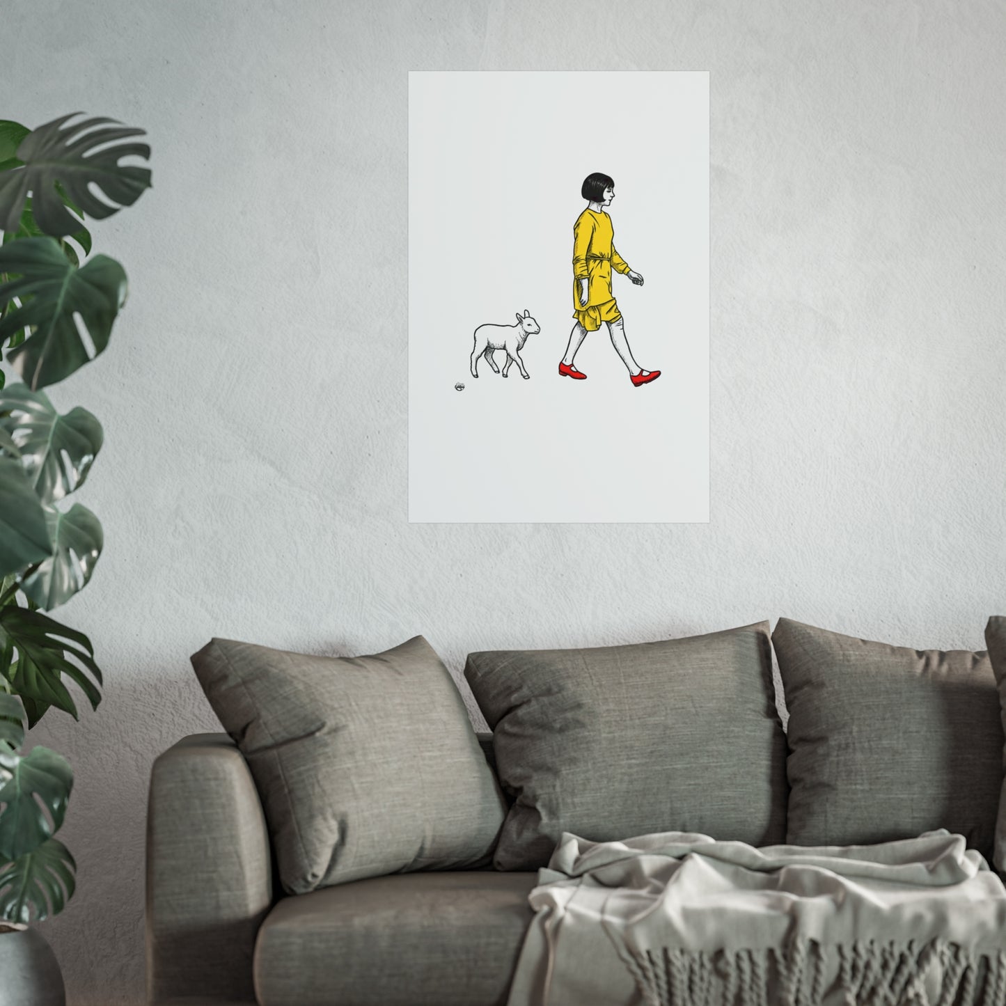 Violet and the lamb Fine Art Posters