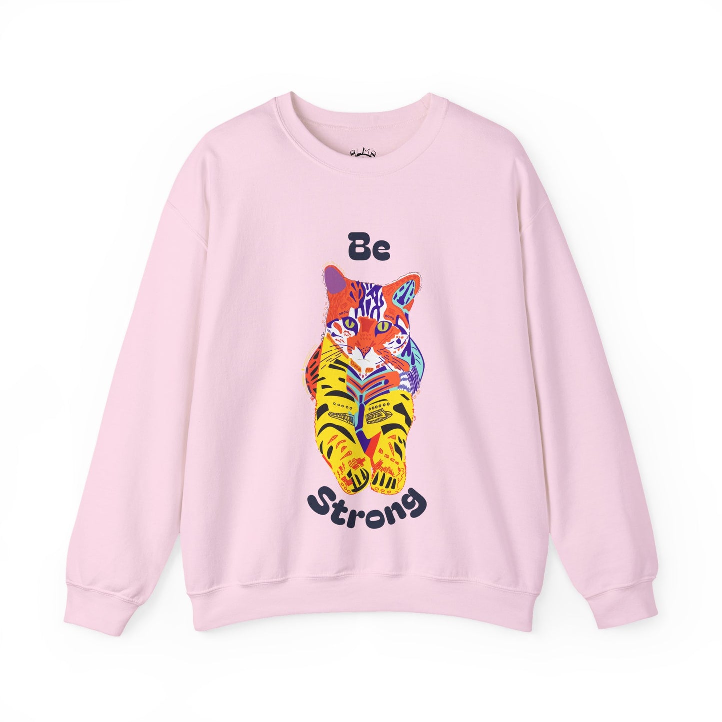 Tiger Cat Be Strong Unisex Heavy Blend™ Crewneck Sweatshirt