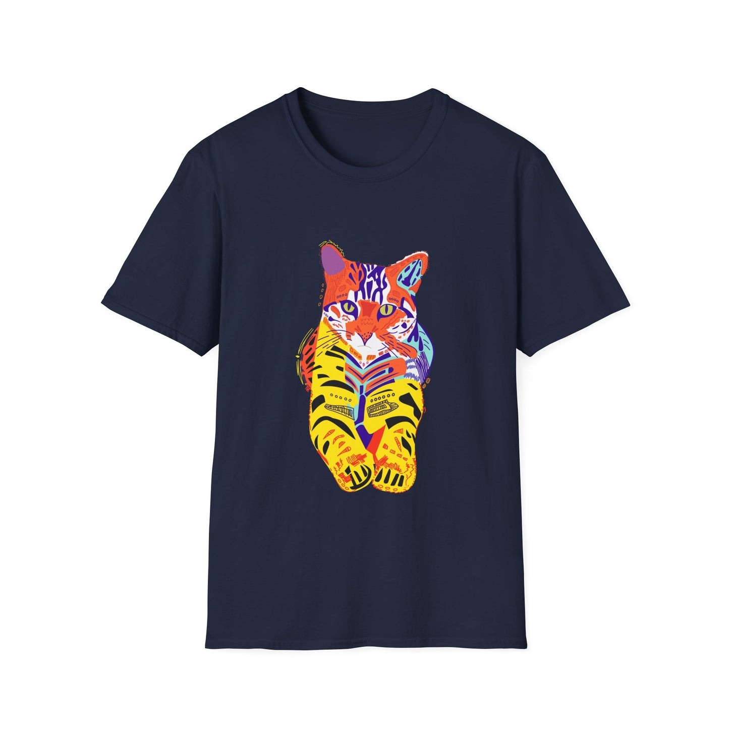 Vibrant Tiger Graphic Unisex Softstyle T-Shirt