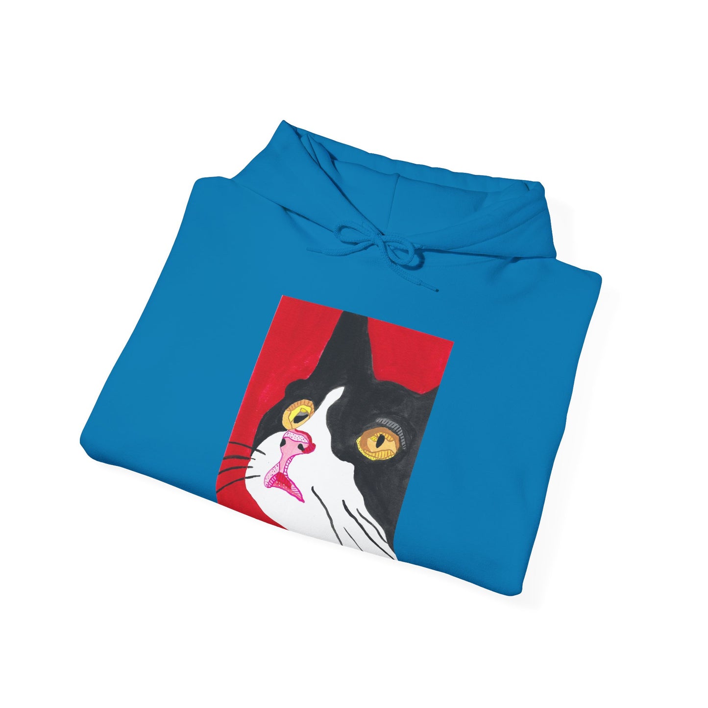 Cat Lover's Unisex Heavy Blend Hoodie - Artistic Cat Design