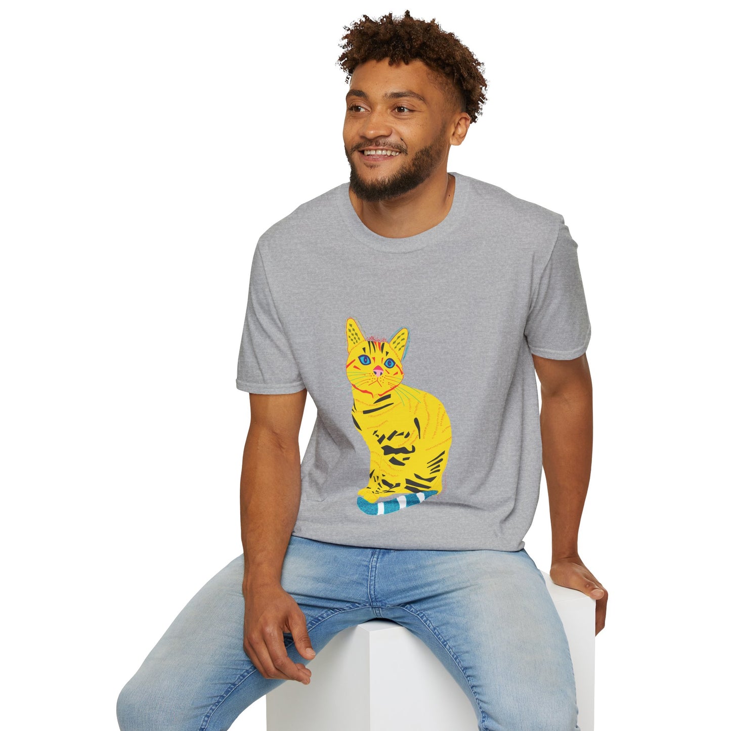Yellow Cat Unisex Softstyle T-Shirt