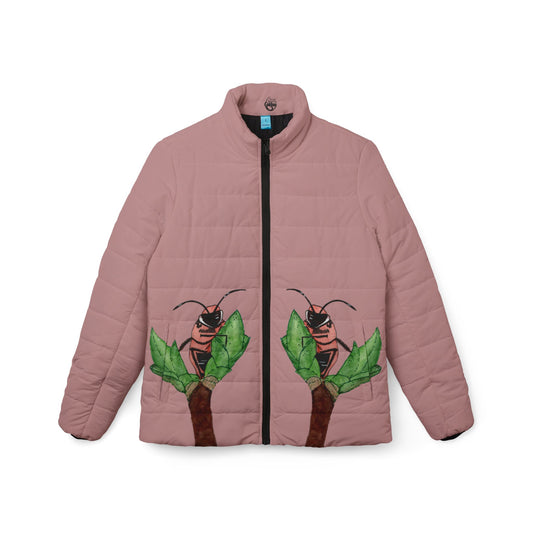 Bee Happy Women’s Puffer Jacket - Colorful Warmth for Bright Days