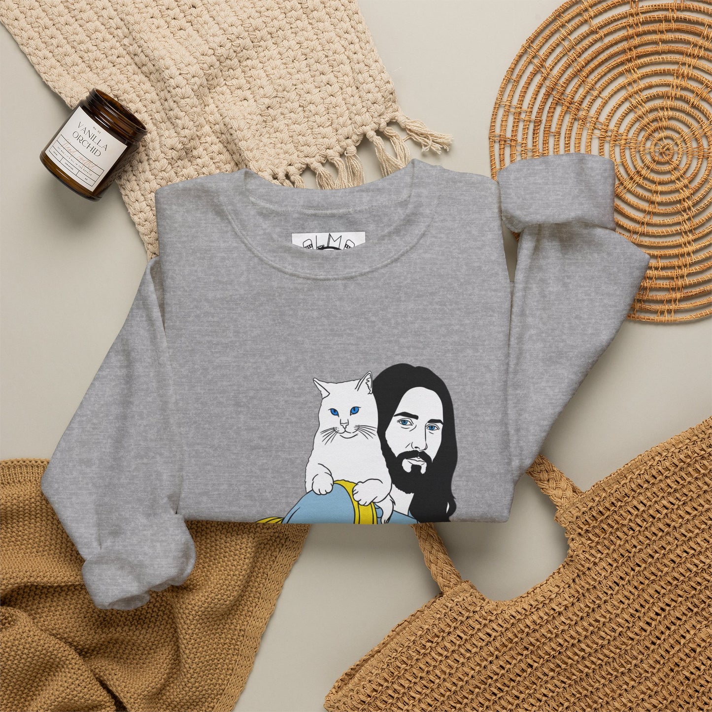 Jeus and cat Unisex Heavy Blend™ Crewneck Sweatshirt