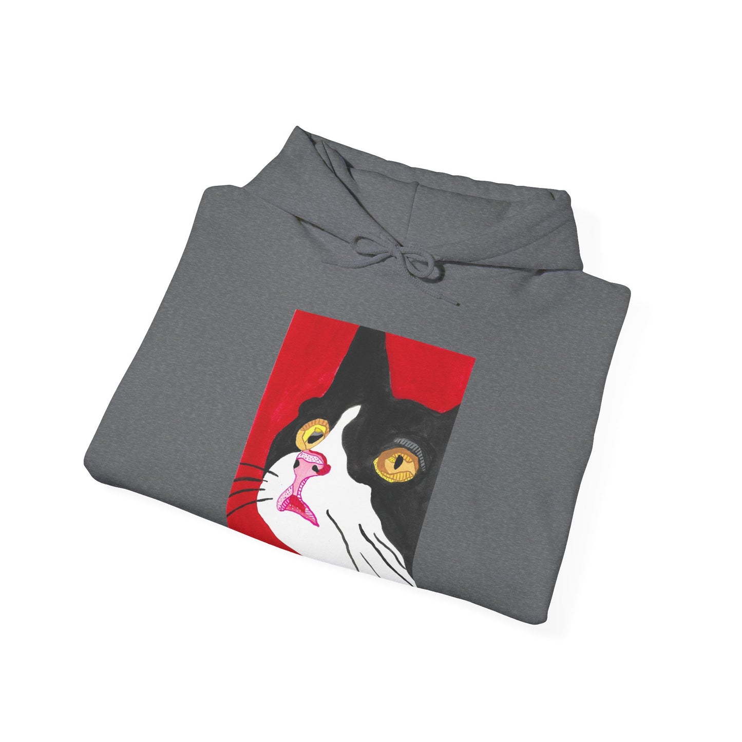Cat Lover's Unisex Heavy Blend Hoodie - Artistic Cat Design