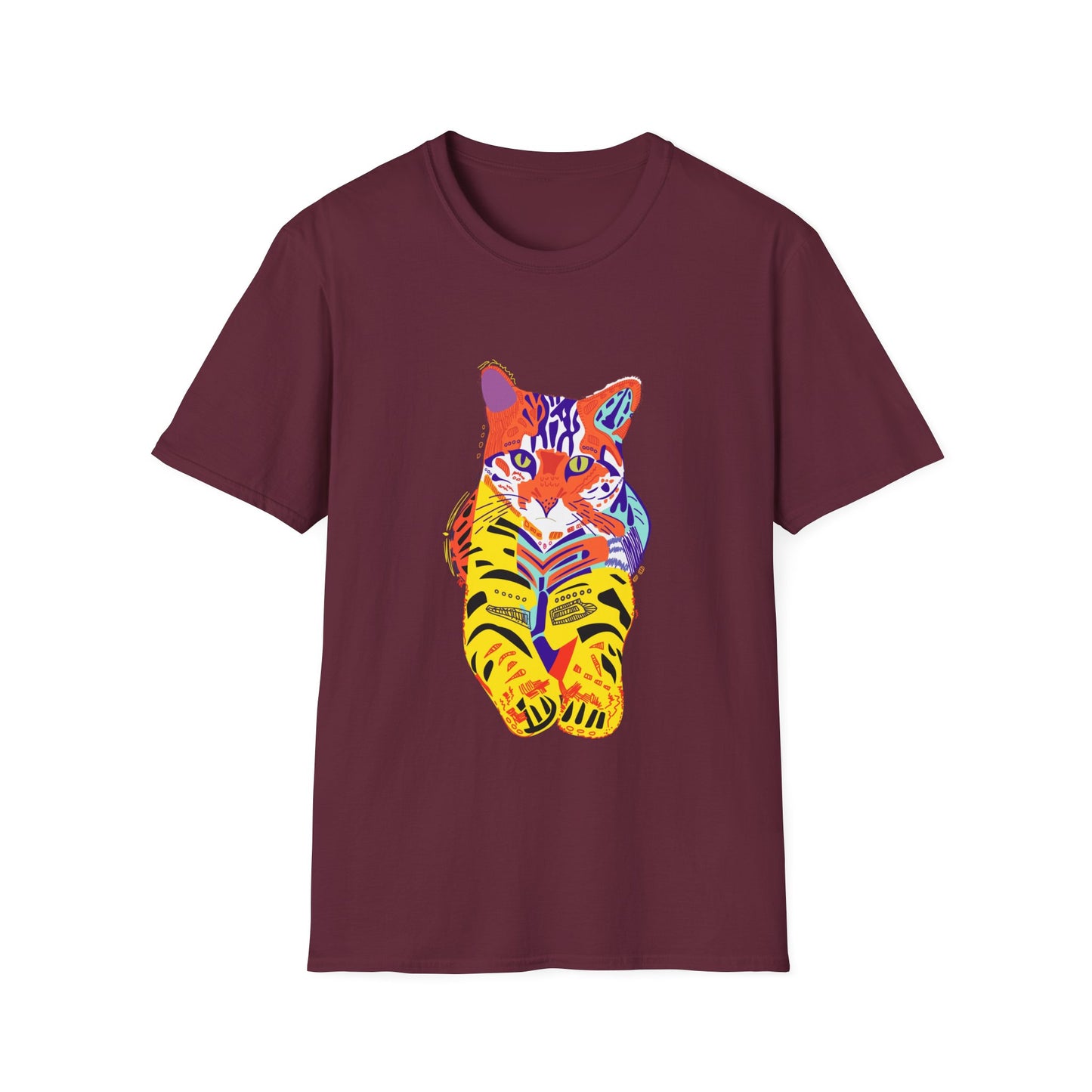 Vibrant Tiger Graphic Unisex Softstyle T-Shirt