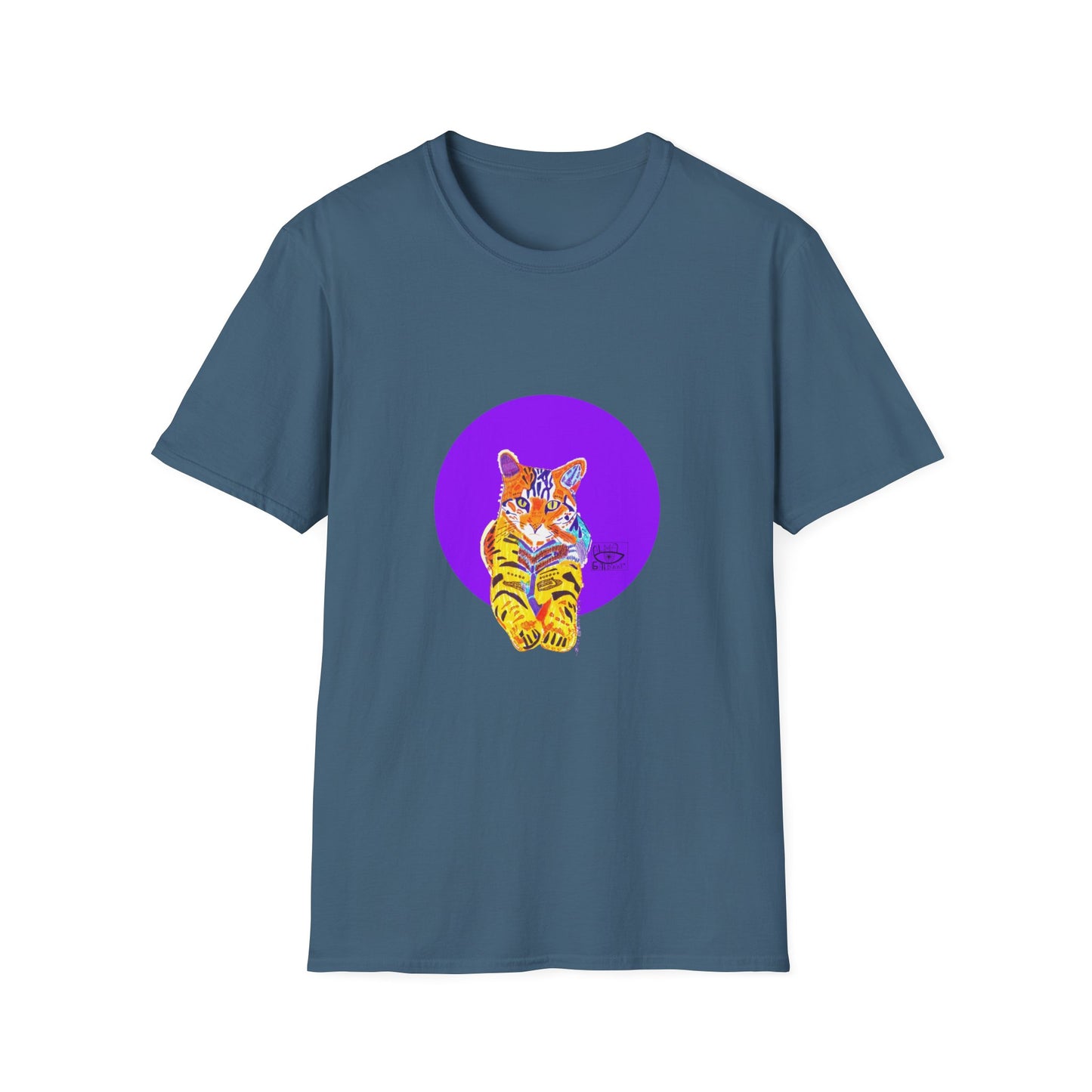 Vibrant Tiger Graphic T-Shirt, Colorful Art Tee for Animal Lovers, Unique Gift for Birthdays and Special Occasions, Unisex Softstyle Tee