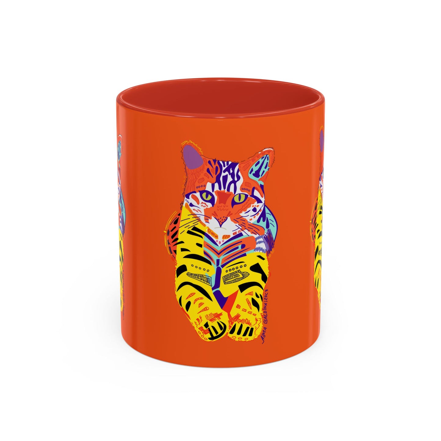 Mug - Tiger Design Accent Coffee Mug (11, 15oz)