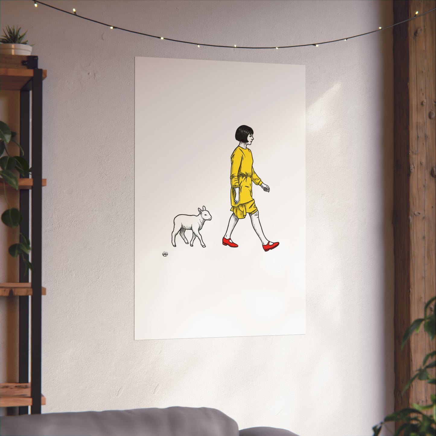 Violet and the lamb Fine Art Posters