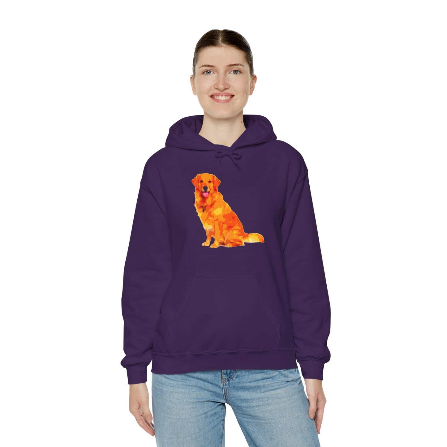 Vibrant Golden Retriever Hoodie, Pet Lover Gift, Cozy Sweatshirt, Animal Art Apparel, Dog Mom Outfit, Christmas Wear, Cute Canine Fashion