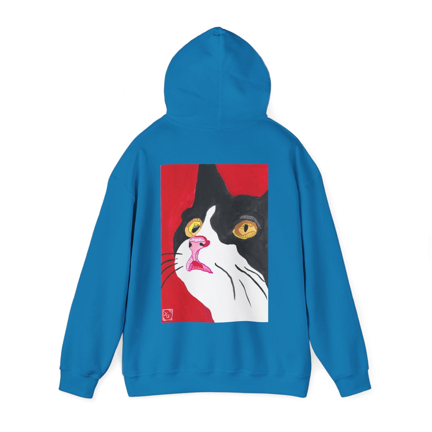 Cat Lover's Unisex Heavy Blend Hoodie - Artistic Cat Design