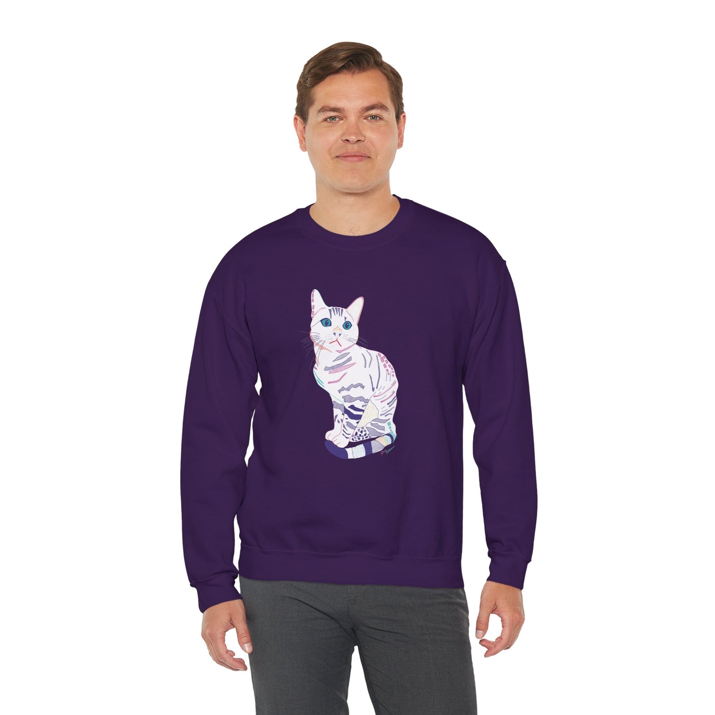 White Cat Unisex Heavy Blend™ Crewneck Sweatshirt